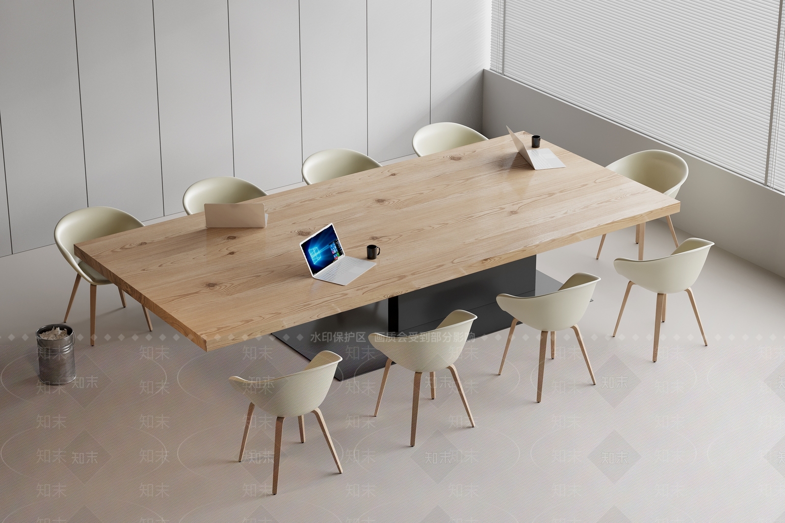 实木会议桌SU模型下载【ID:1162174185】