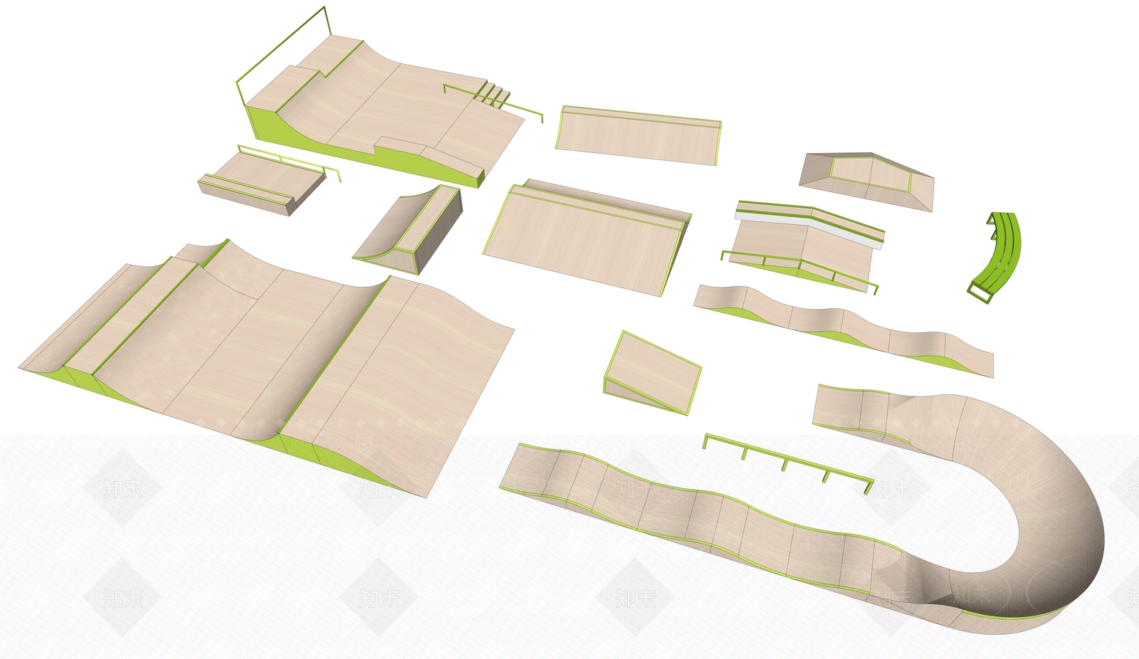 滑板器材SU模型下载【ID:1162175158】