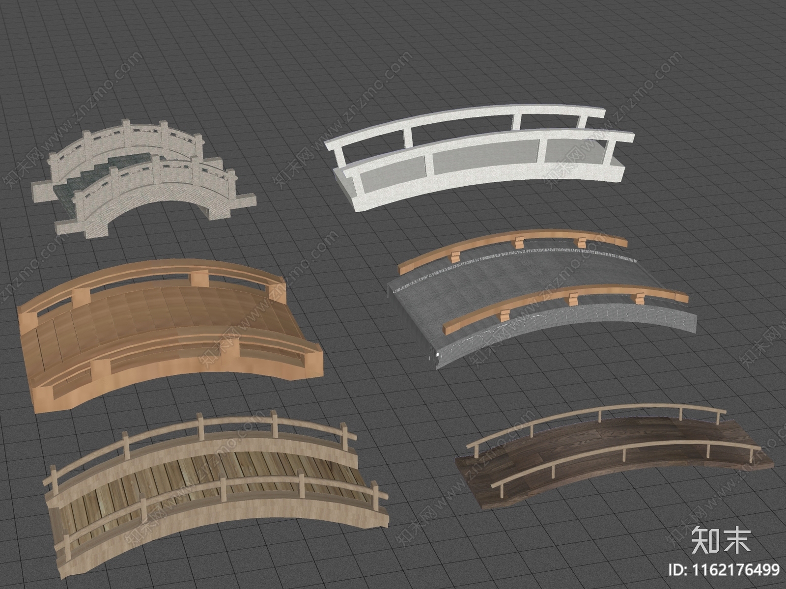 日式拱桥SU模型下载【ID:1162176499】