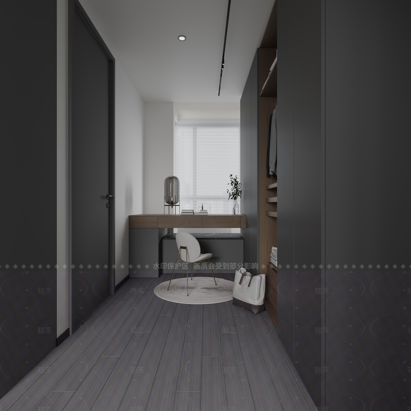 现代衣帽间3D模型下载【ID:1214611020】