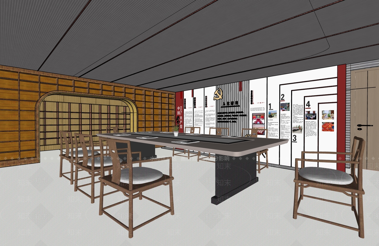 会议室SU模型下载【ID:1162179014】