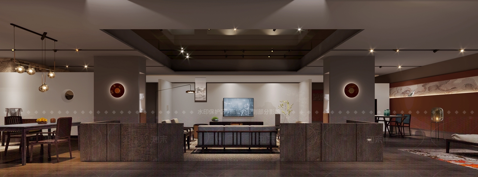 新中式品牌家具展厅3D模型下载【ID:1162183094】