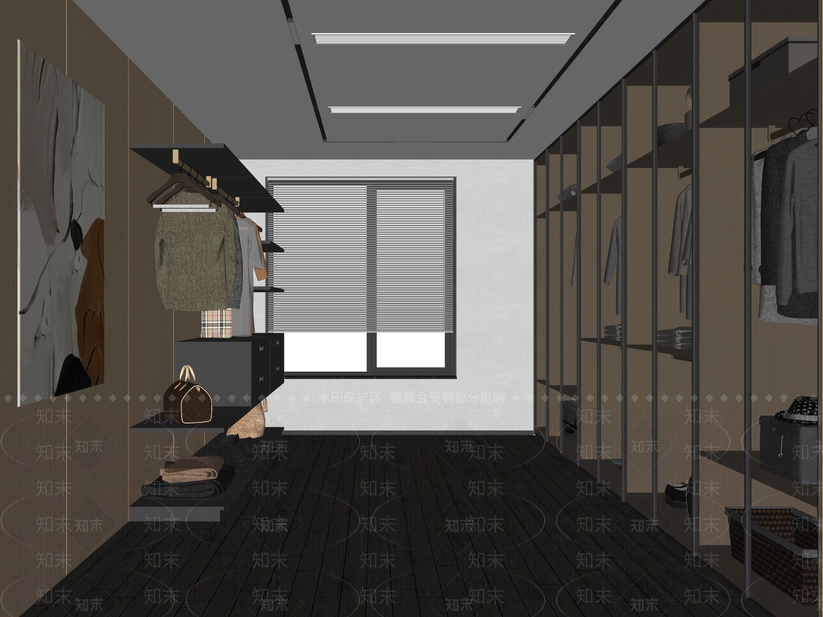 现代衣帽间SU模型下载【ID:1162189501】
