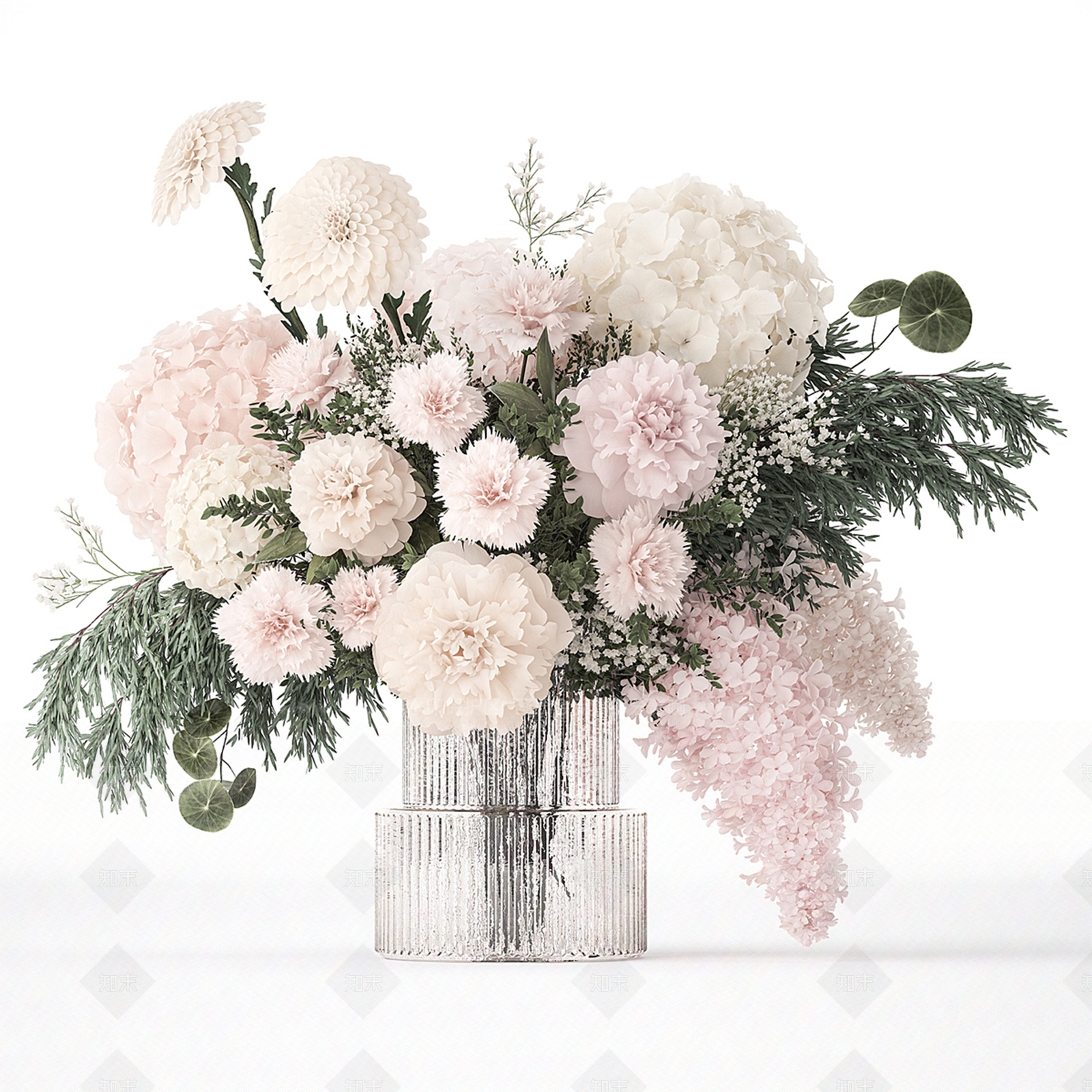现代花艺鲜花3D模型下载【ID:1162190974】