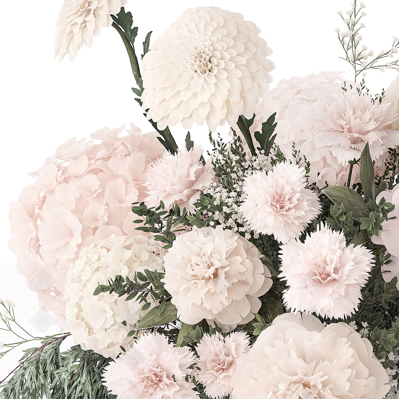 现代花艺鲜花3D模型下载【ID:1162190974】