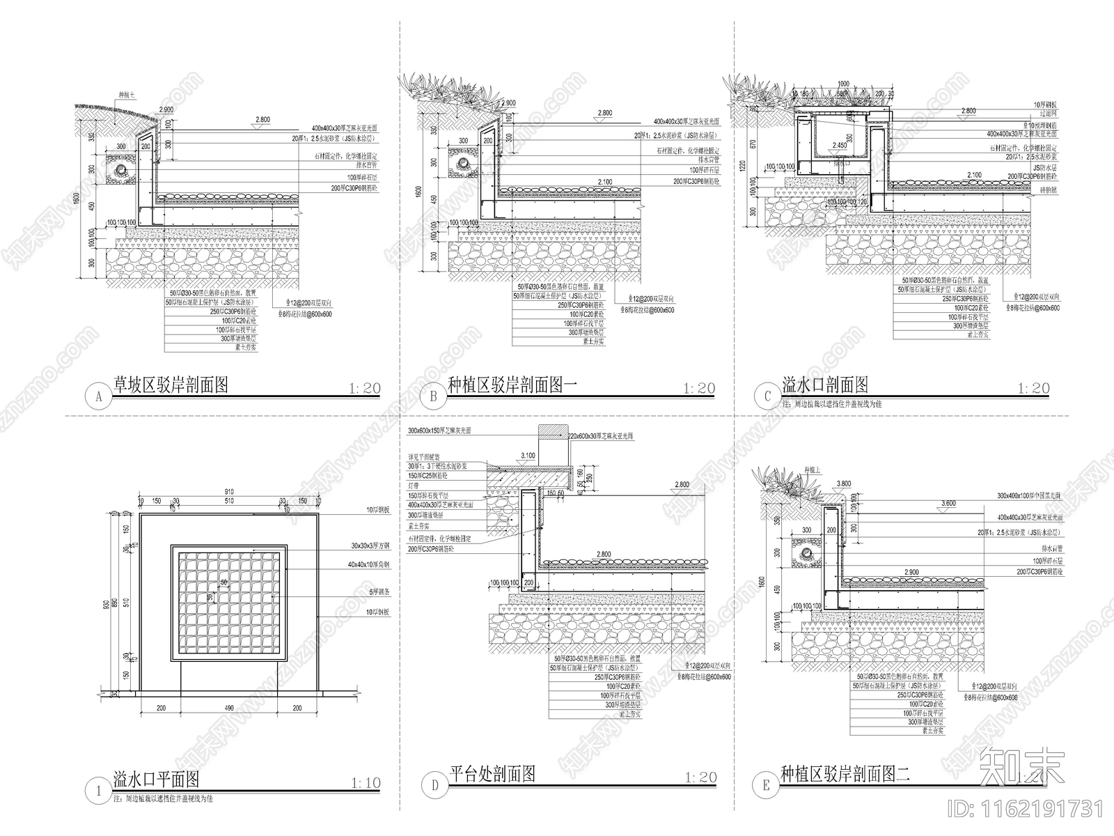 种植区详图平面立面图剖面图施工图下载【ID:1162191731】