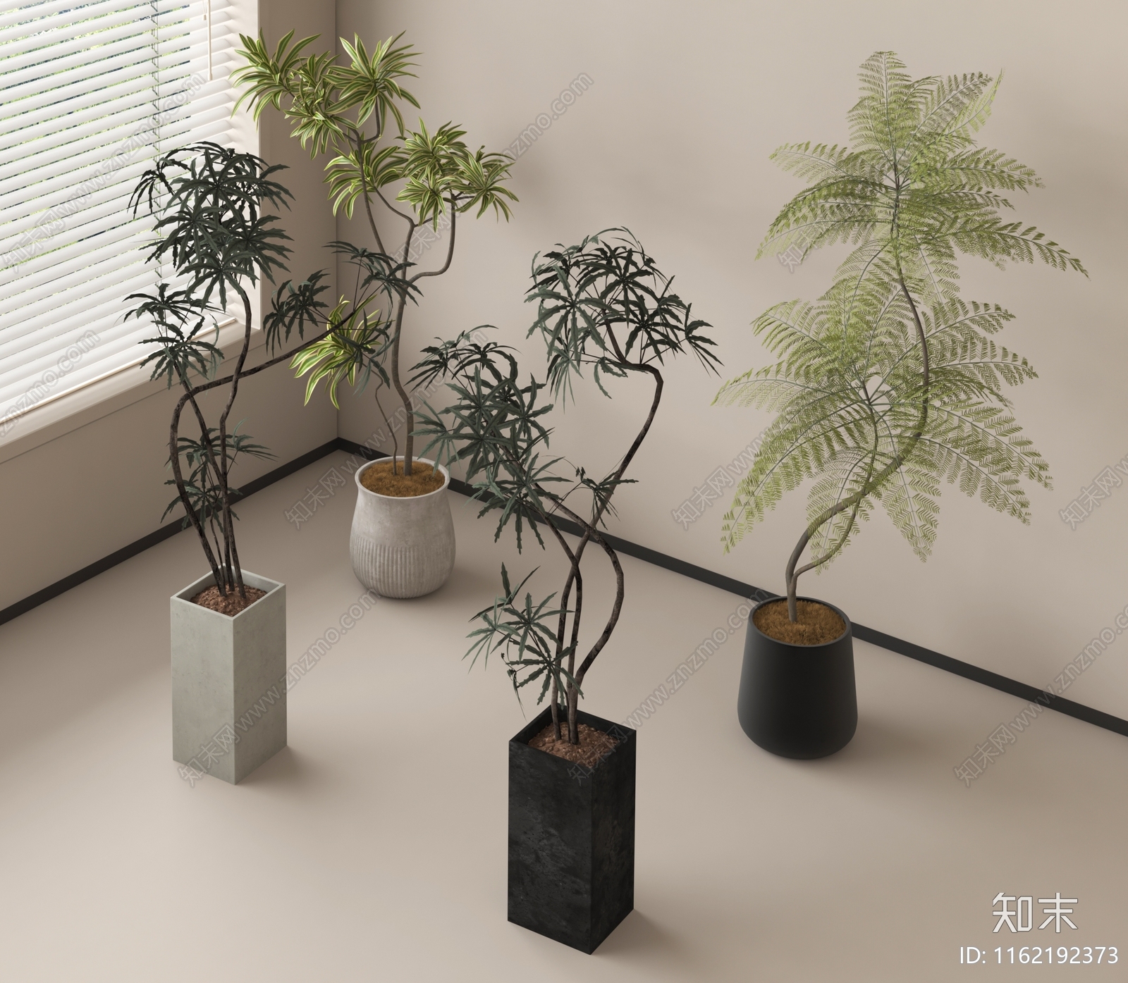 绿植盆栽3D模型下载【ID:1162192373】