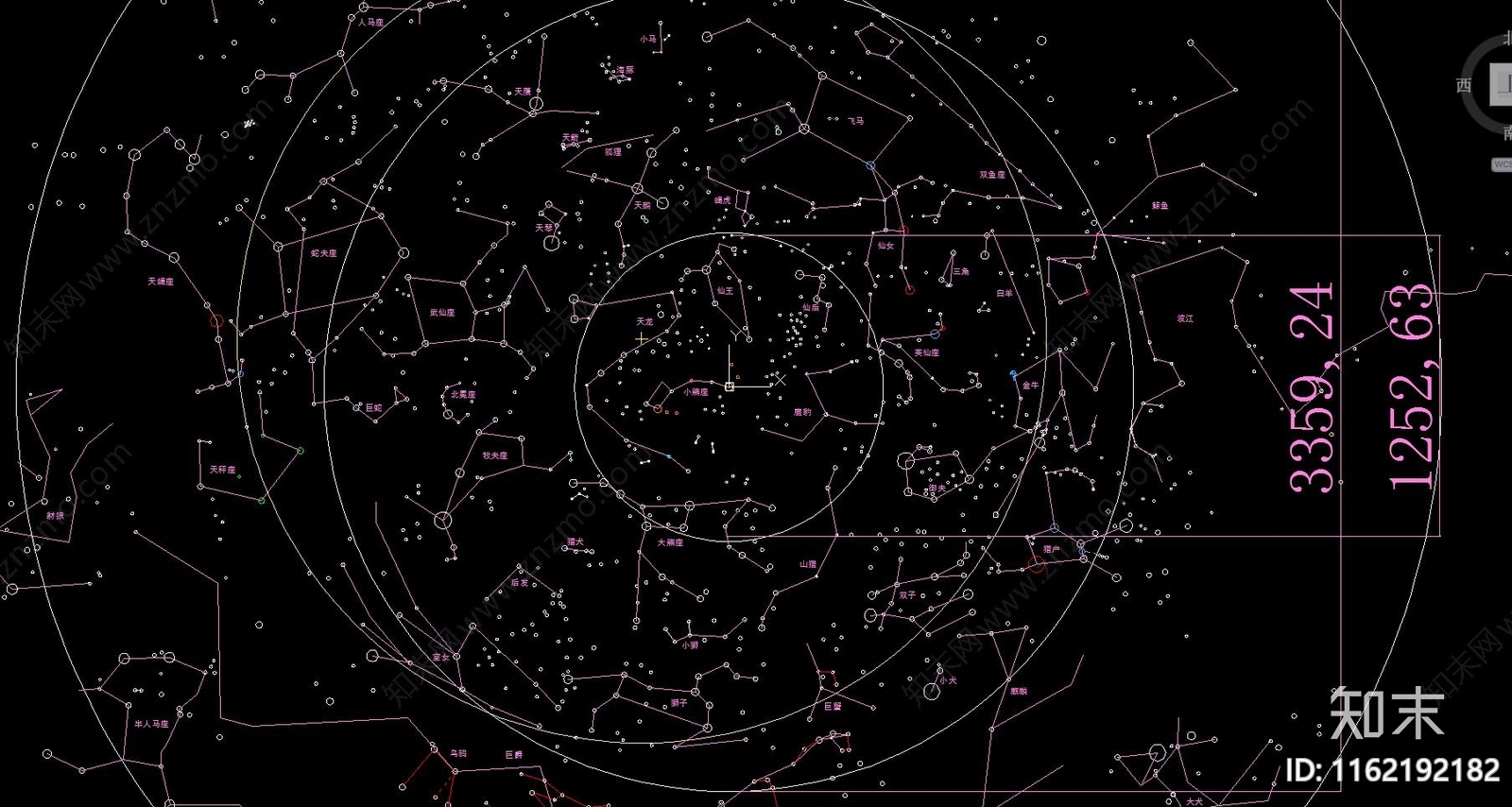 全球通用星座北天星图星空施工图下载【ID:1162192182】