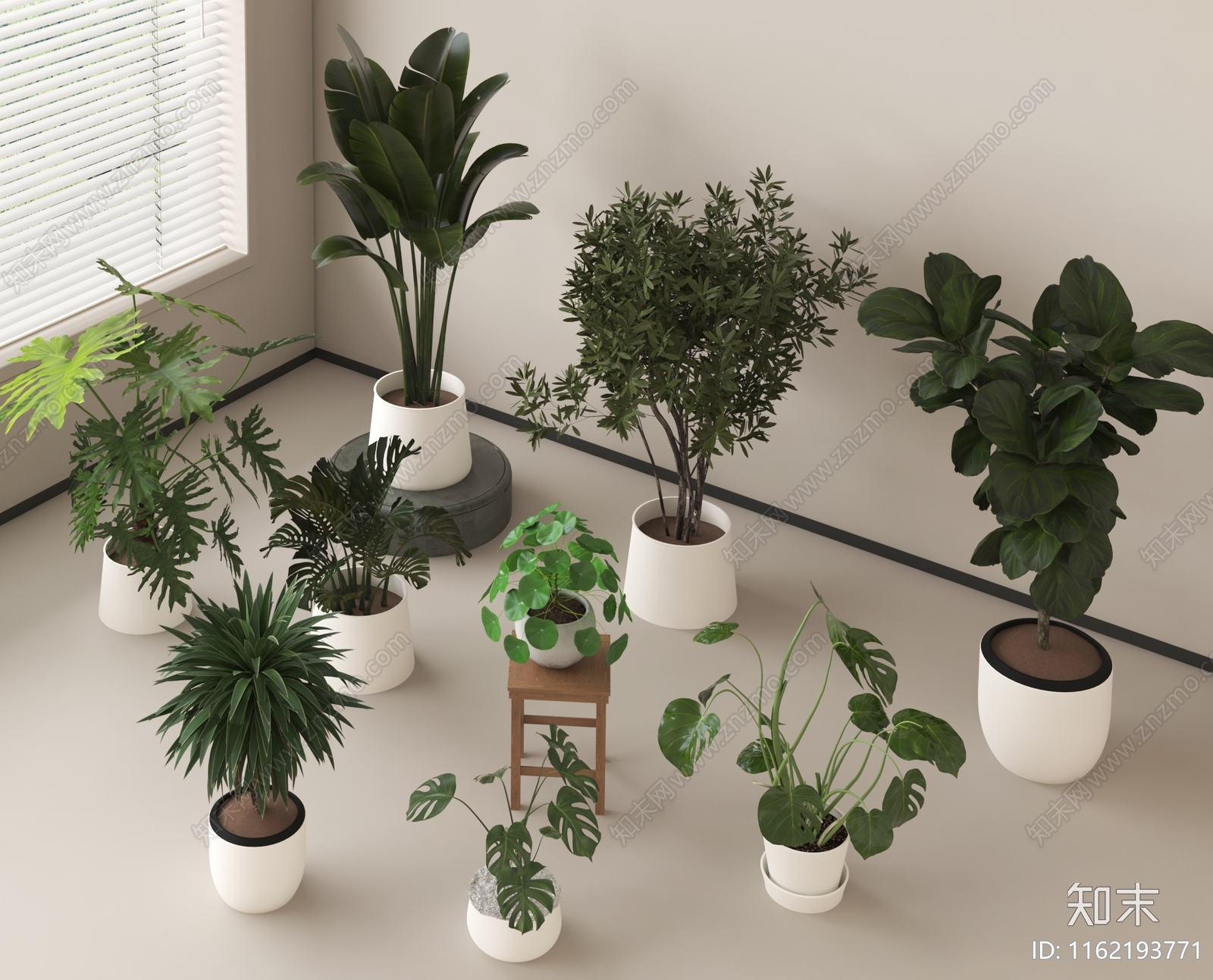 绿植盆栽3D模型下载【ID:1162193771】