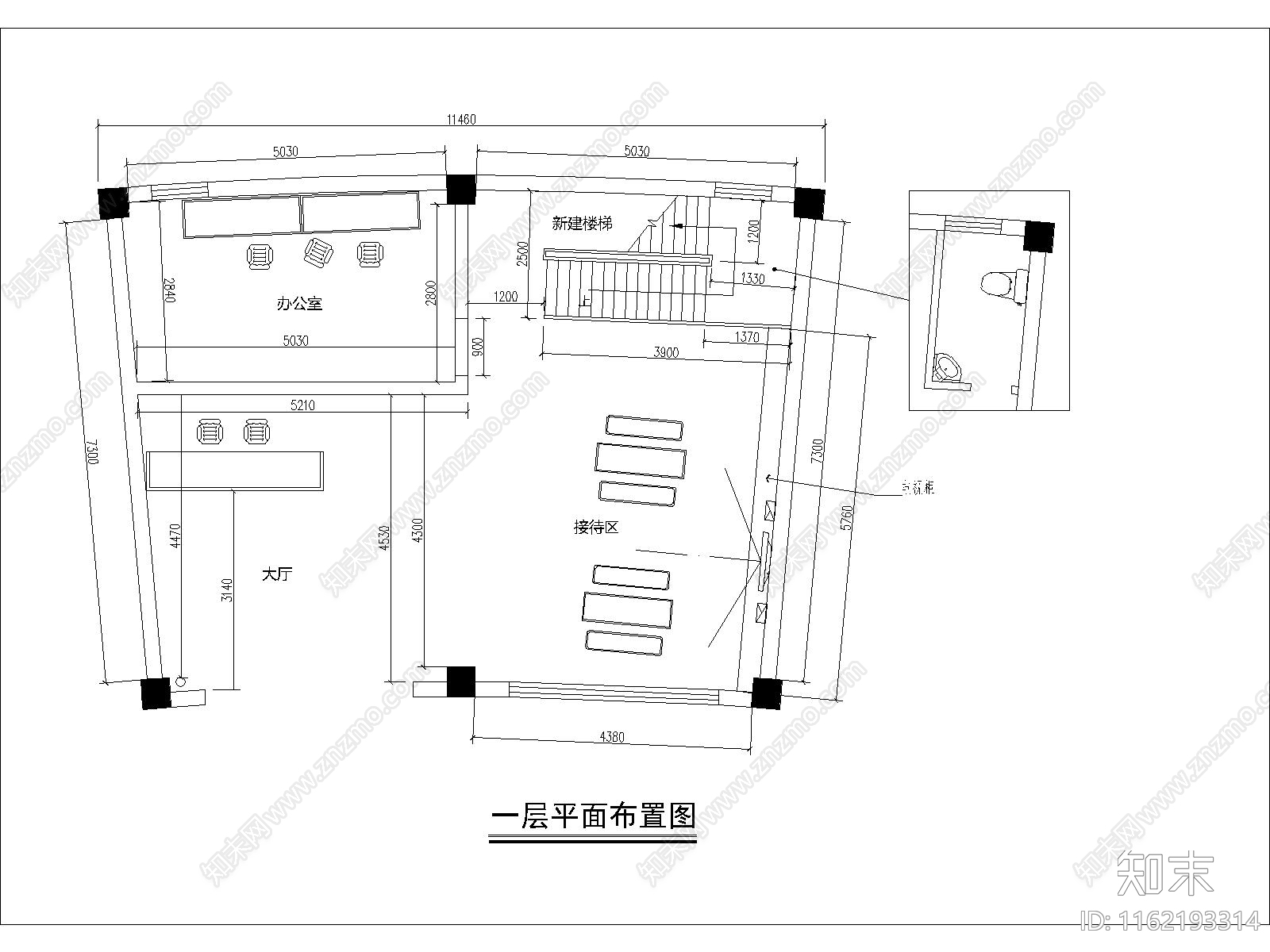 8度画室平面布置图施工图下载【ID:1162193314】