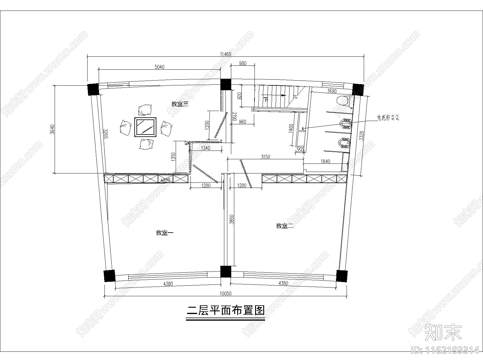 8度画室平面布置图施工图下载【ID:1162193314】