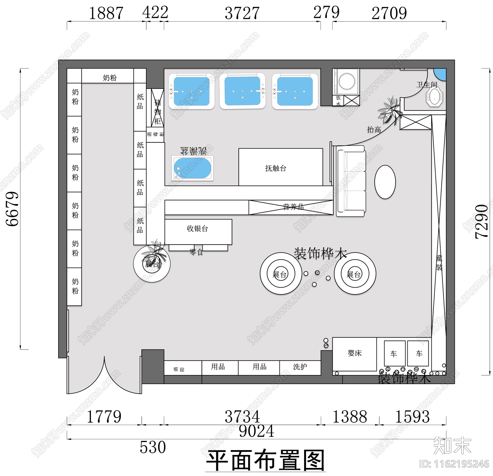 母婴cad施工图下载【ID:1162195246】