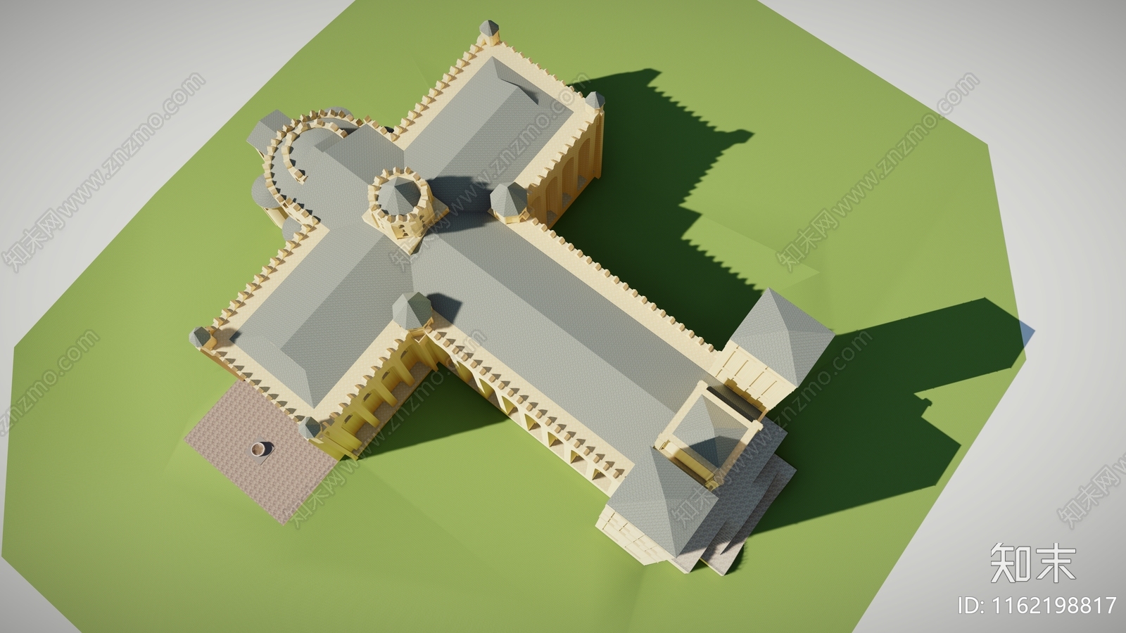 06欧洲古建筑教堂CatedralSU模型下载【ID:1162198817】