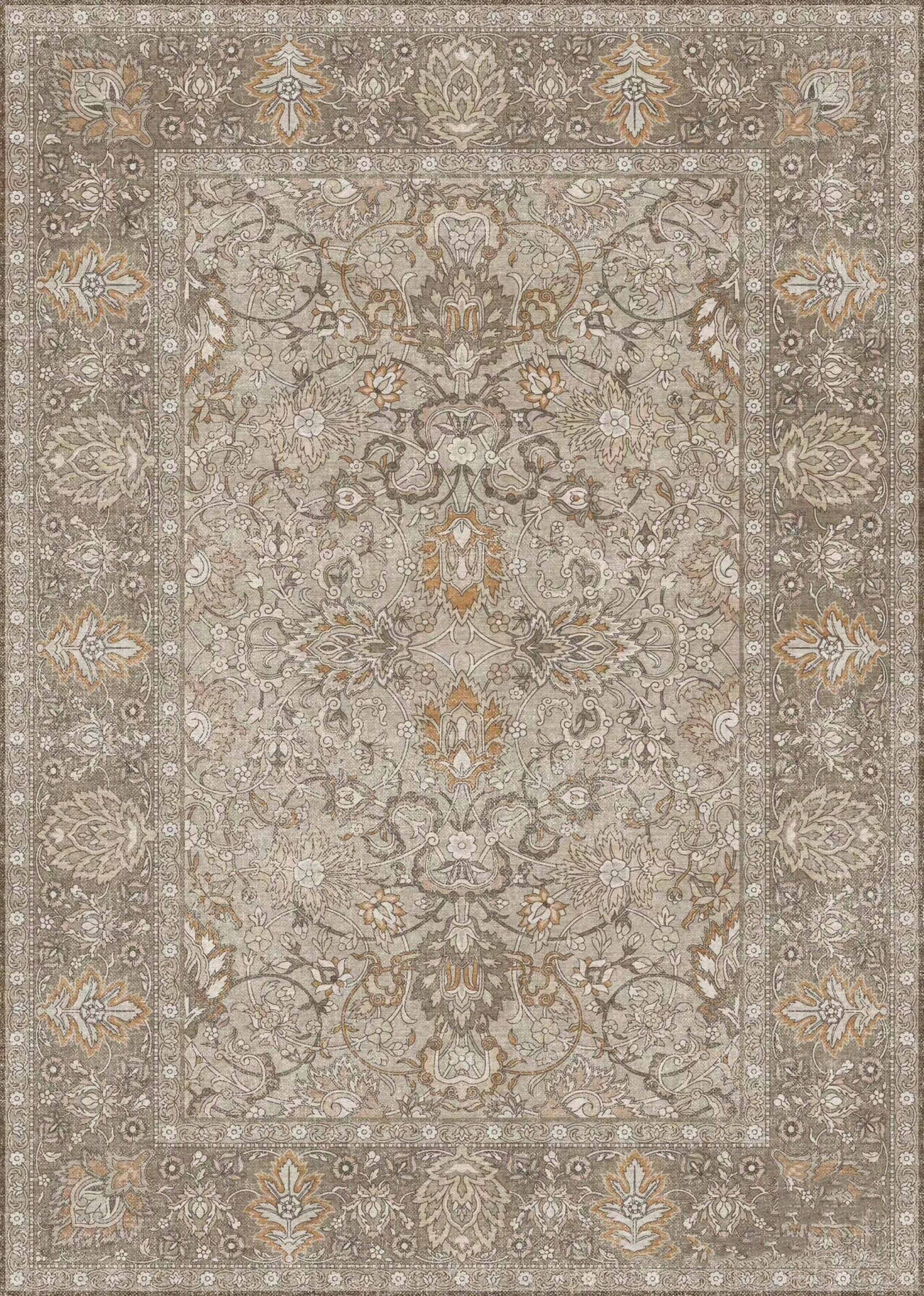 暖色复古美式做旧波斯民族风花纹地毯贴图下载【ID:1162199909】