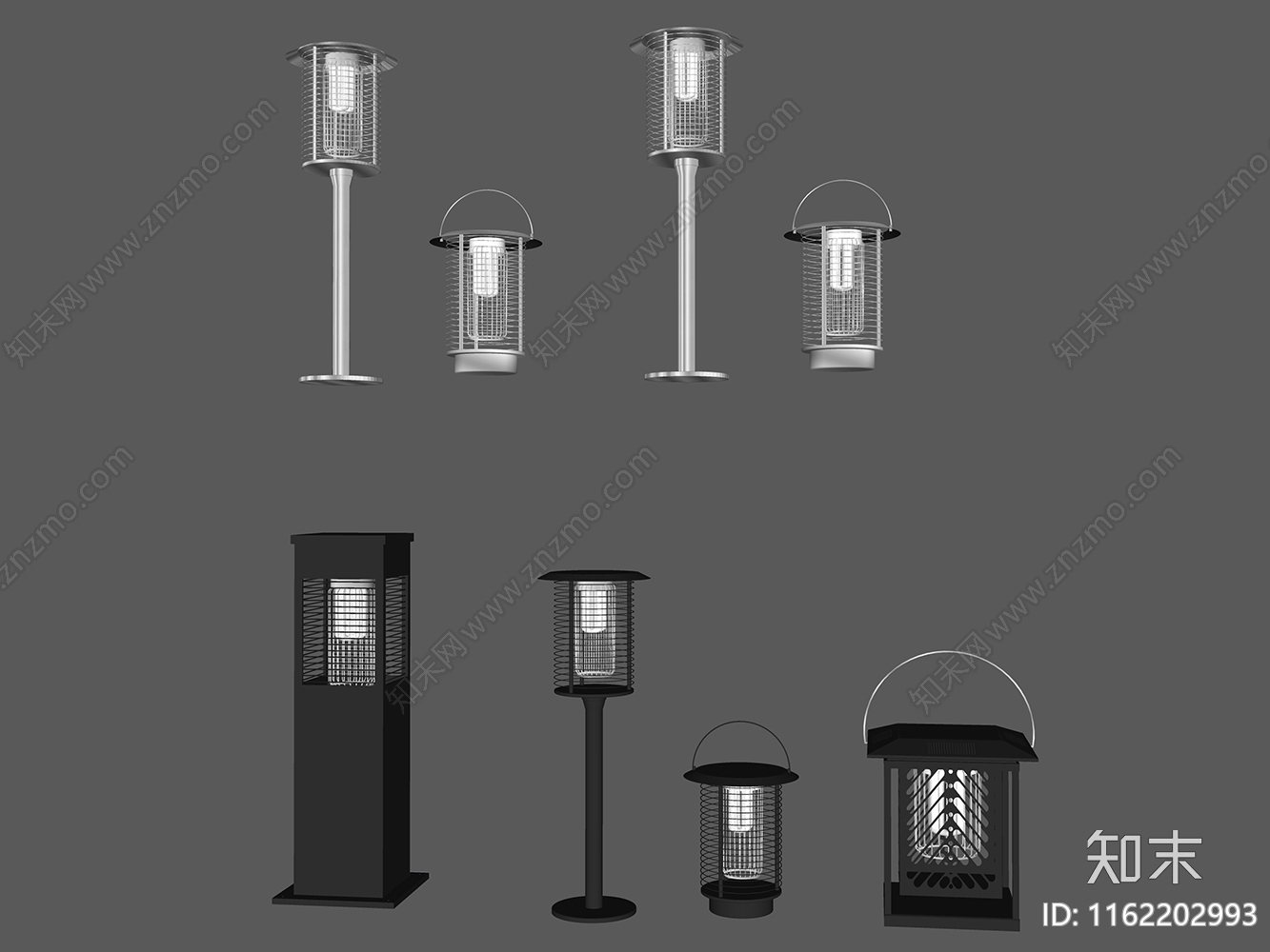 灭蚊灯户外防水庭院景观灯室外园林电蚊灭虫灯蚊子诱捕器驱蚊灯SU模型下载【ID:1162202993】