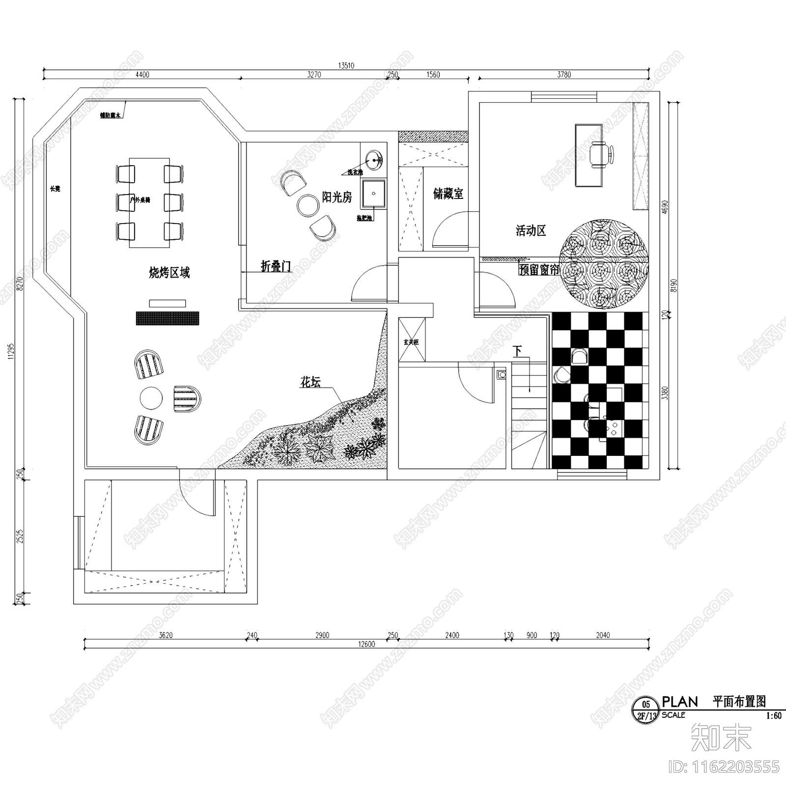 美式简约嘉宝花园复式跃层室内家装cad施工图下载【ID:1162203555】