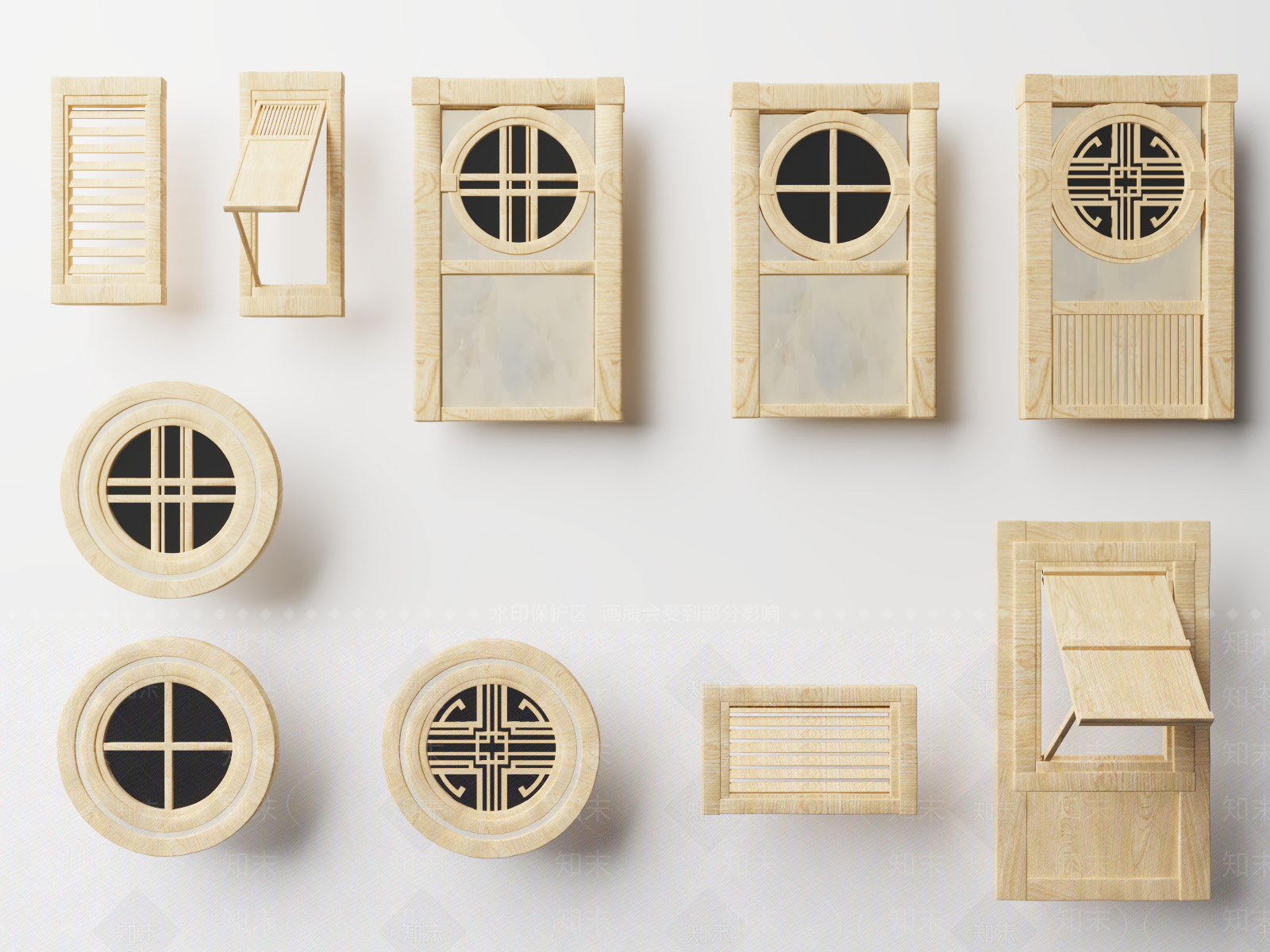 中式日式古代建筑古建资产3D模型下载【ID:1162204190】