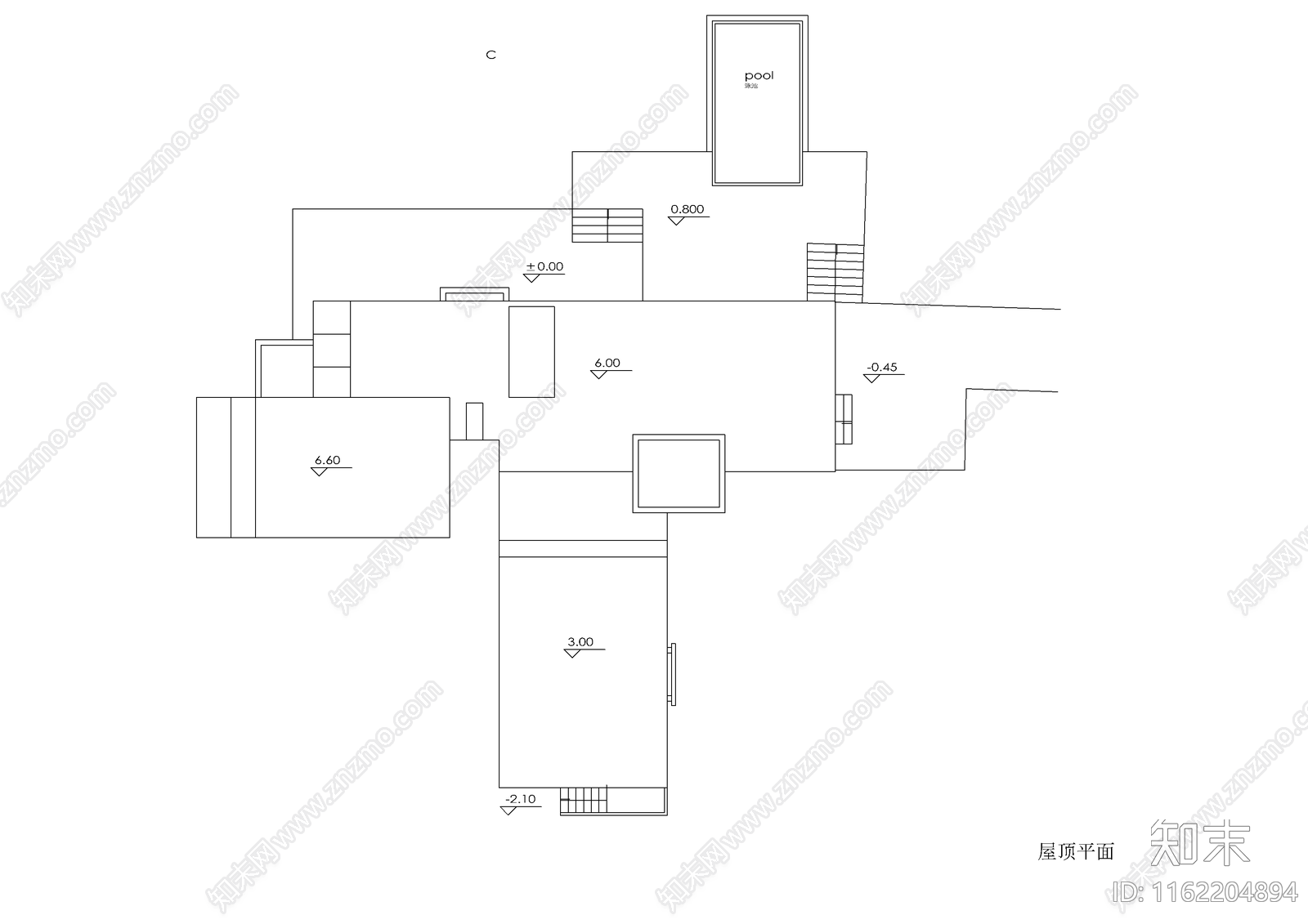 别墅结构建筑设计cad施工图下载【ID:1162204894】