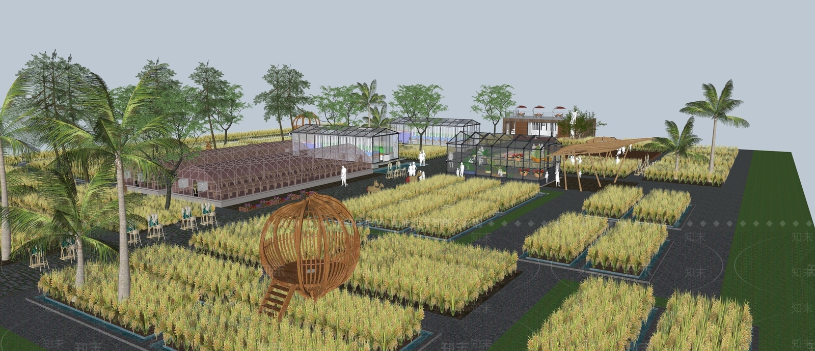 现代乡村公园SU模型下载【ID:1162205851】
