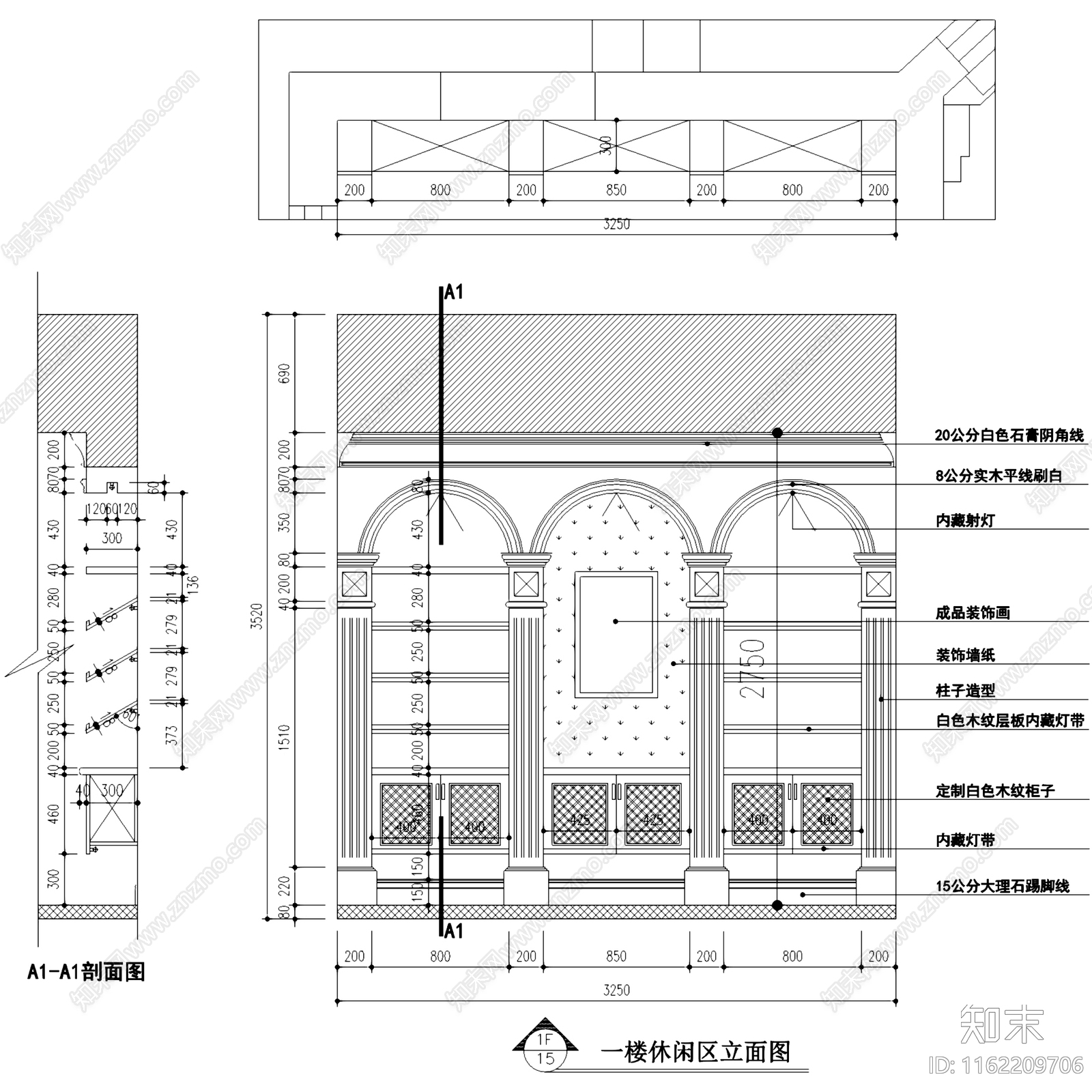 欧式奢华常熟润欣花园二层独栋别墅室内家装cad施工图下载【ID:1162209706】