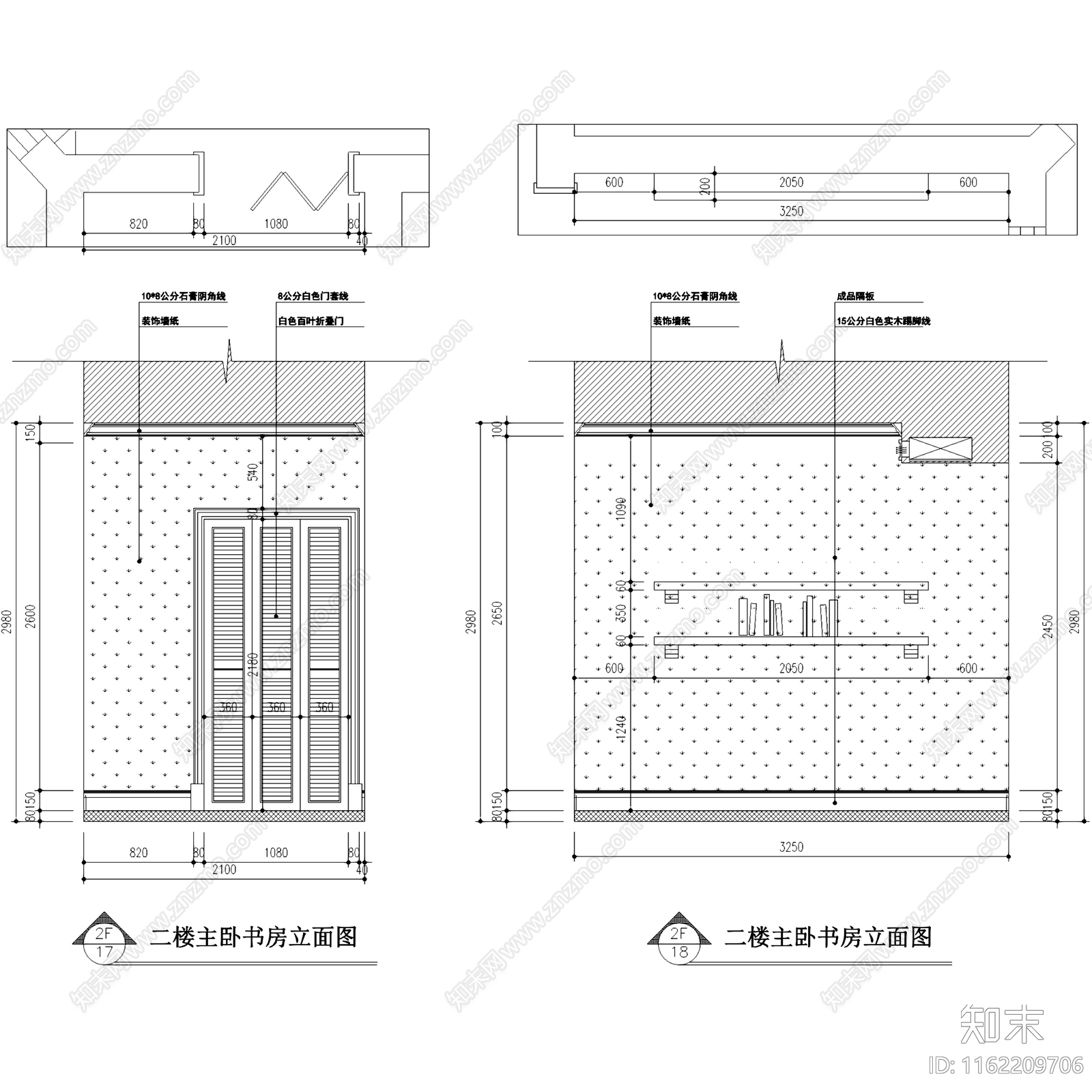 欧式奢华常熟润欣花园二层独栋别墅室内家装cad施工图下载【ID:1162209706】