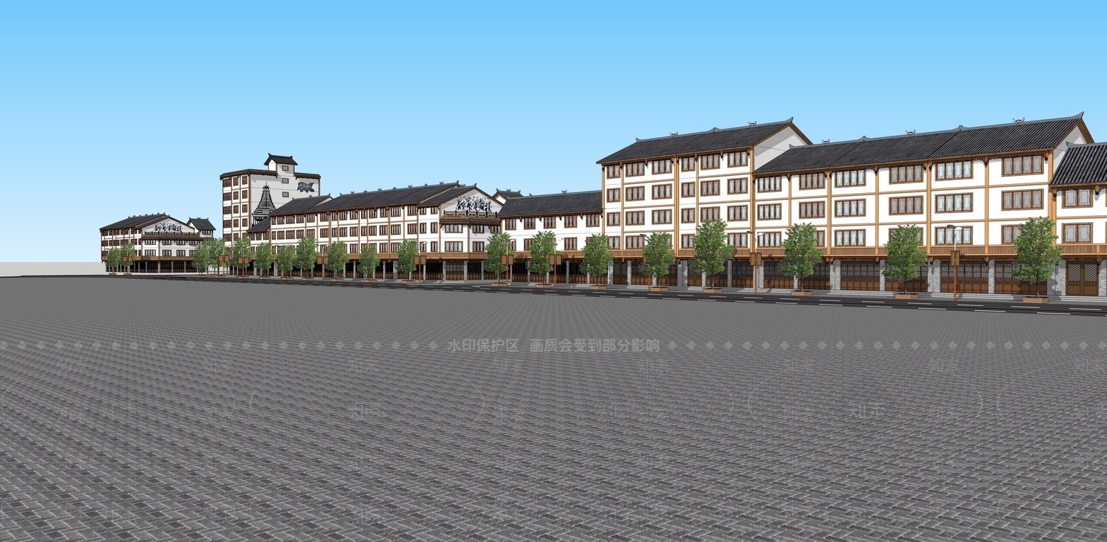 街道SU模型下载【ID:1162210715】