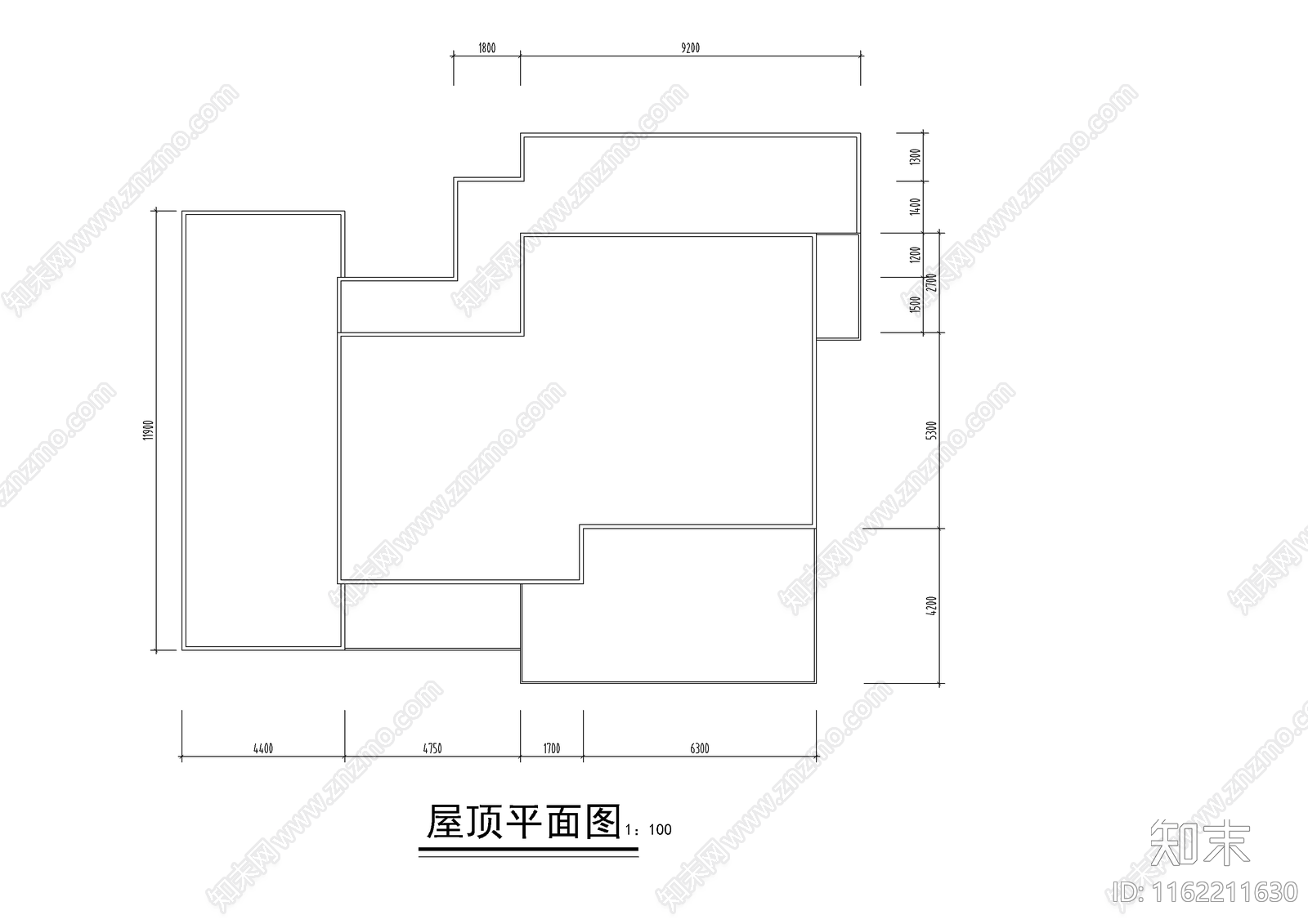 现代水体别墅cad施工图下载【ID:1162211630】