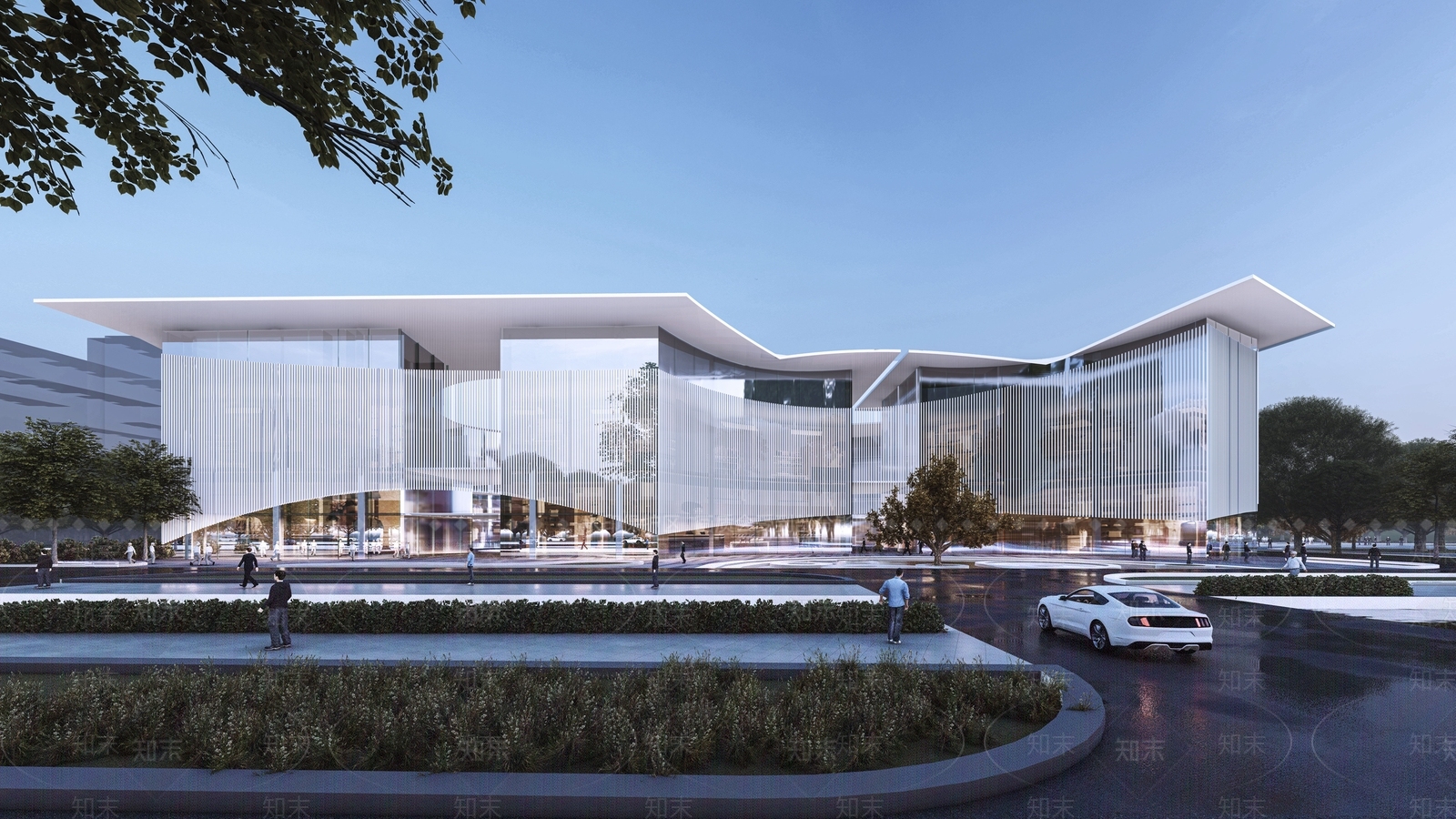 现代展览馆博物馆展示馆SU模型下载【ID:1162211858】