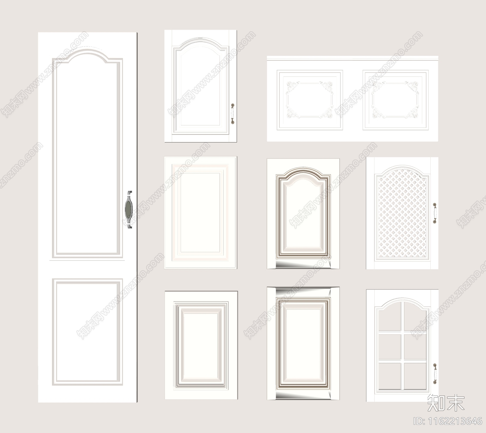 欧式柜门SU模型下载【ID:1162213646】