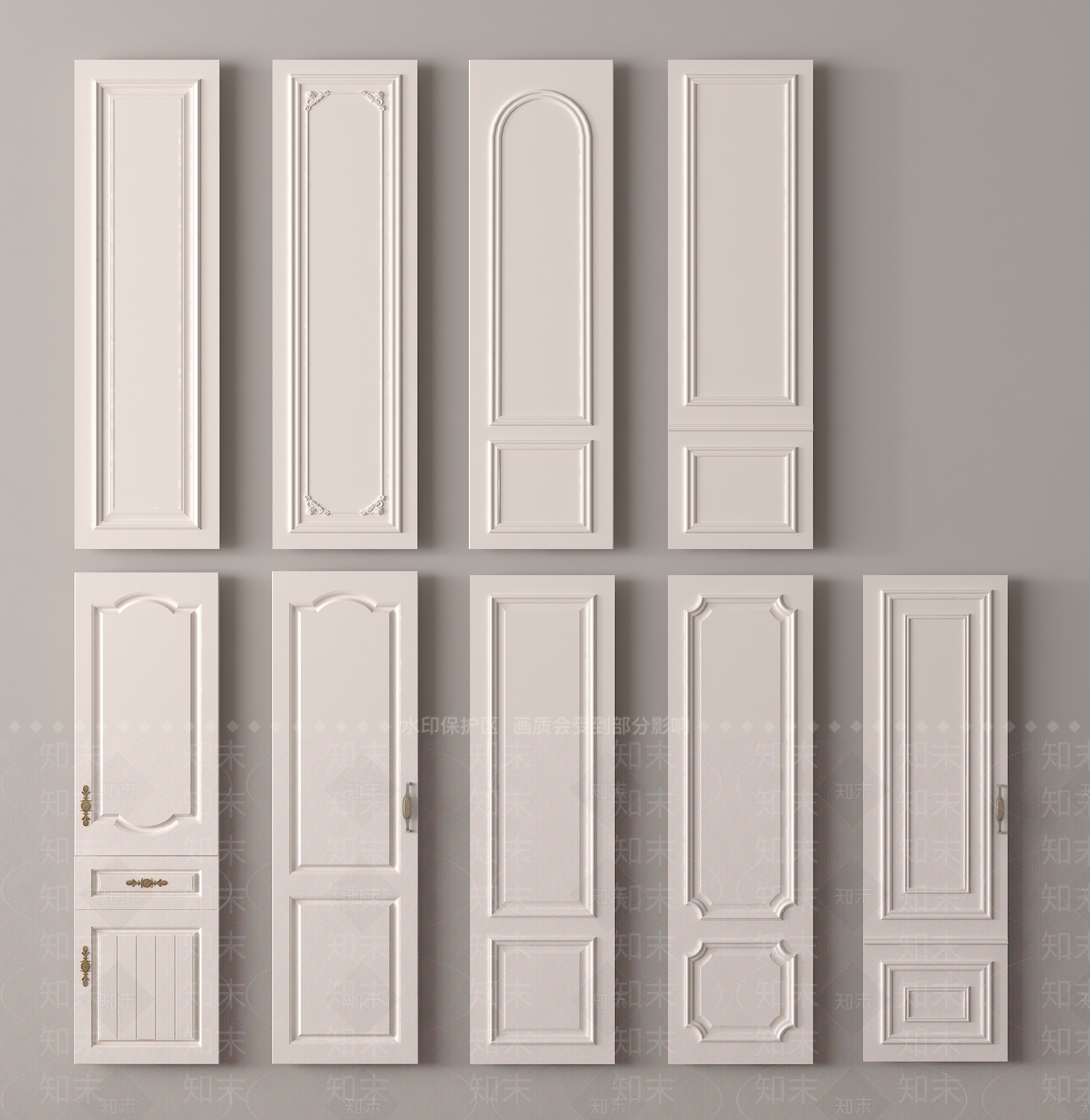 欧式柜门SU模型下载【ID:1162213713】