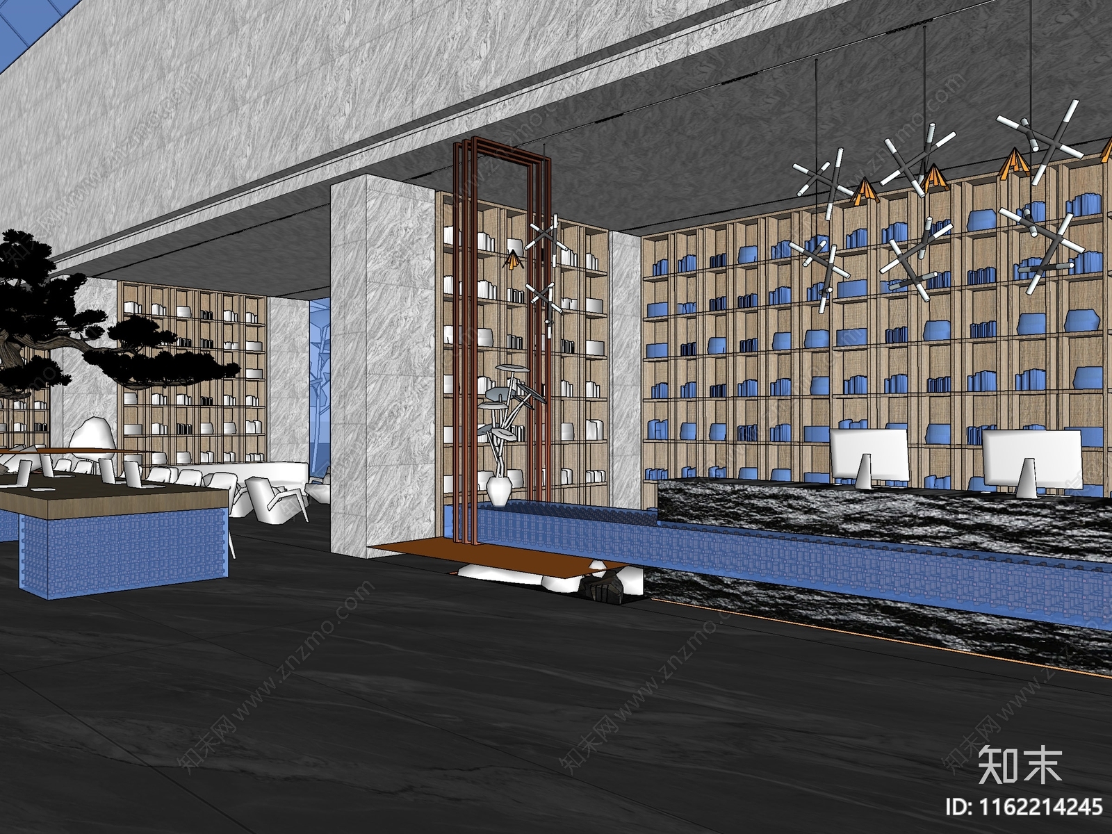 现代高端公共空间SU模型下载【ID:1162214245】