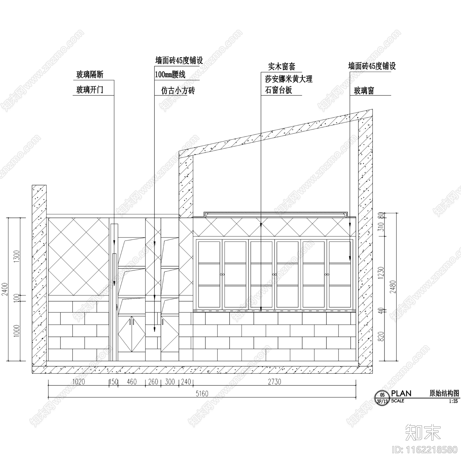 美式简约瑞景国际三层别墅室内家装cad施工图下载【ID:1162218580】