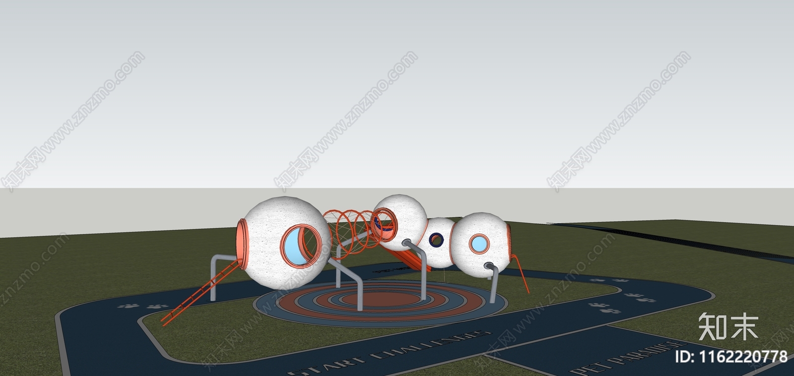 蚂蚁儿童游玩设施SU模型下载【ID:1162220778】