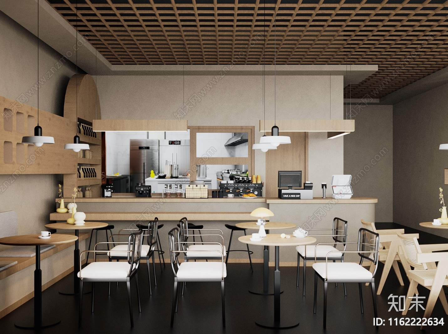 现代奶茶店3D模型下载【ID:1162222634】