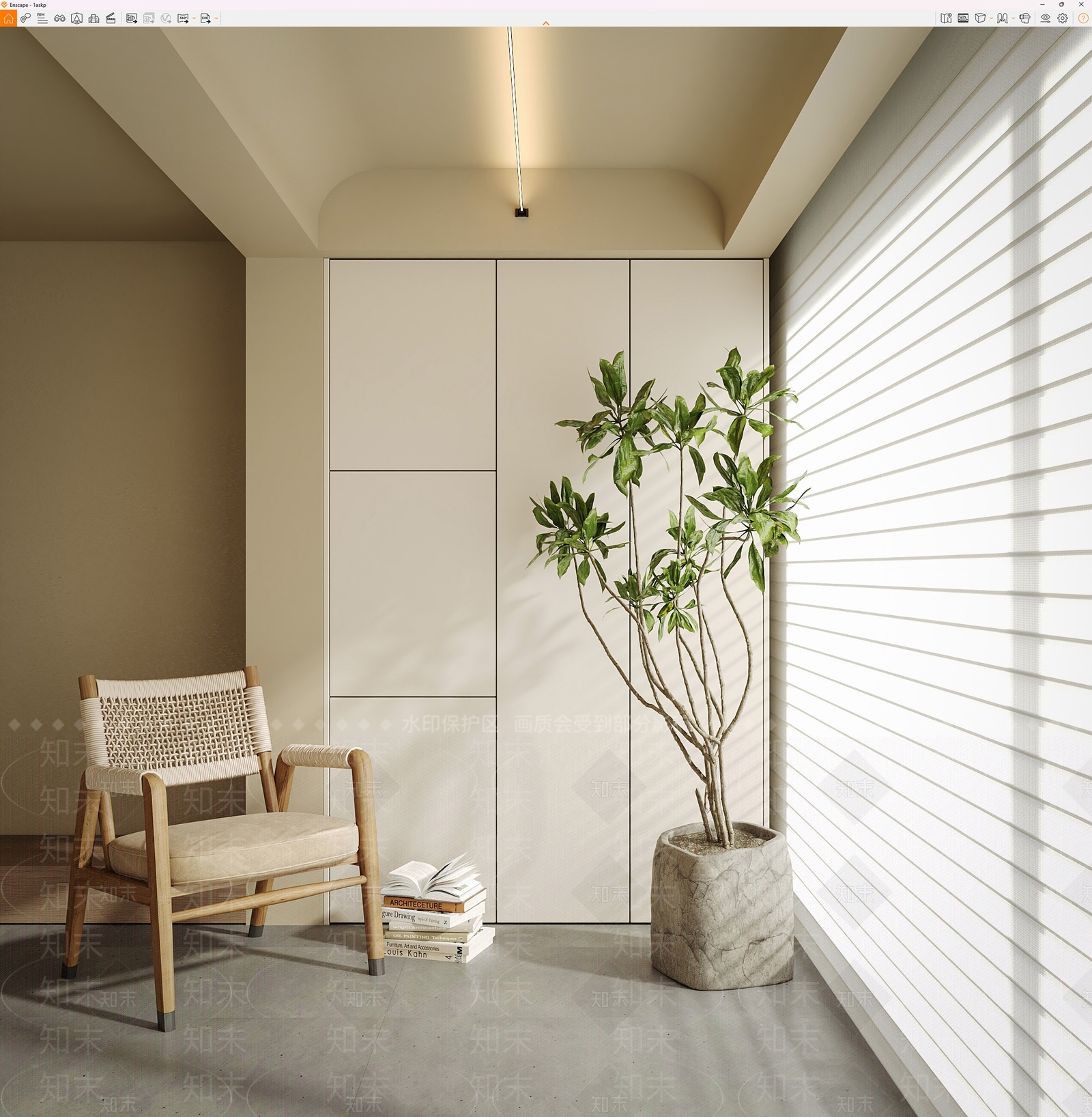 家居阳台SU模型下载【ID:1162225998】