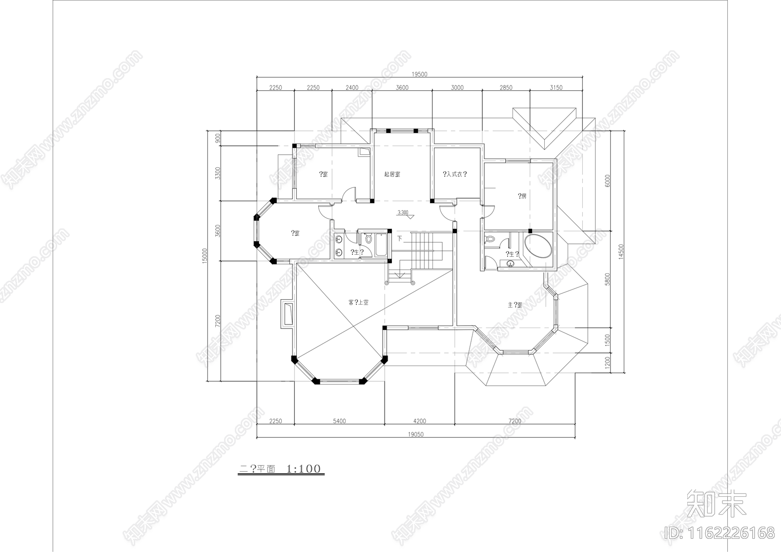 二层别cad施工图下载【ID:1162226168】