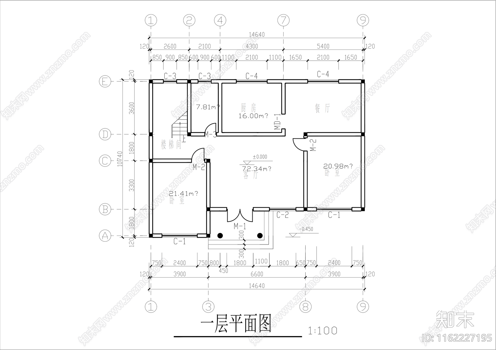 二层别cad施工图下载【ID:1162227195】