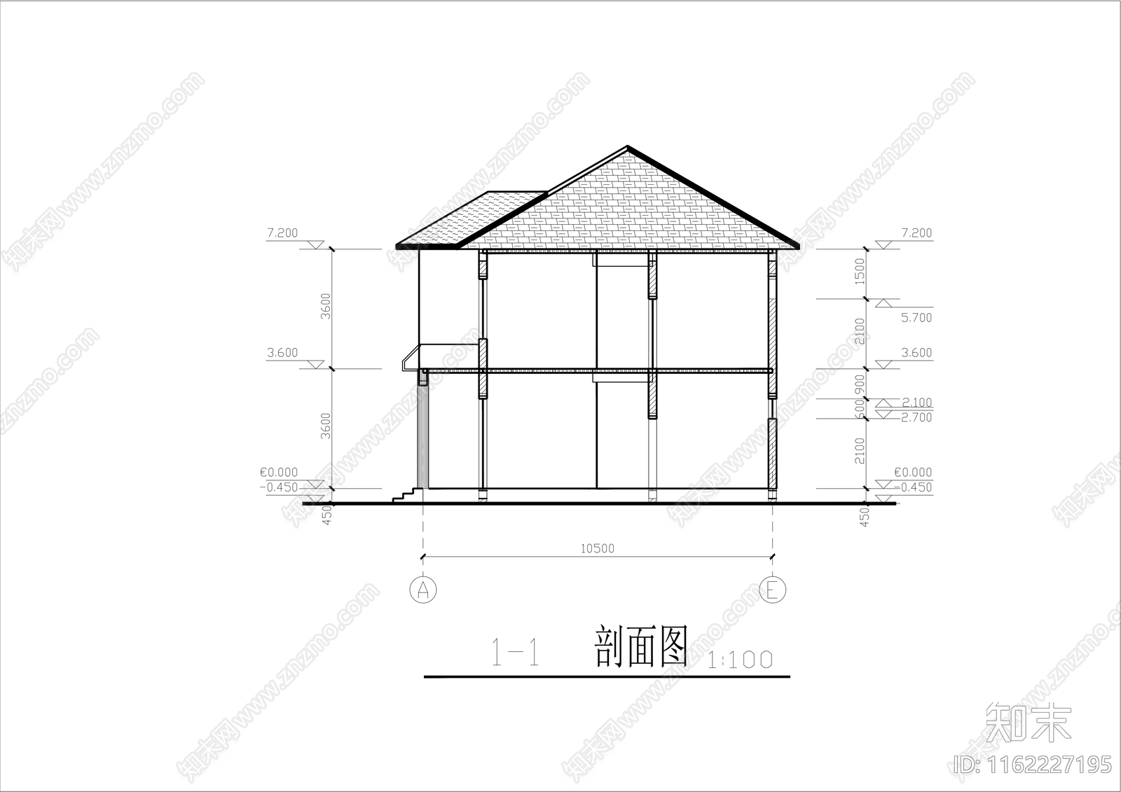 二层别cad施工图下载【ID:1162227195】