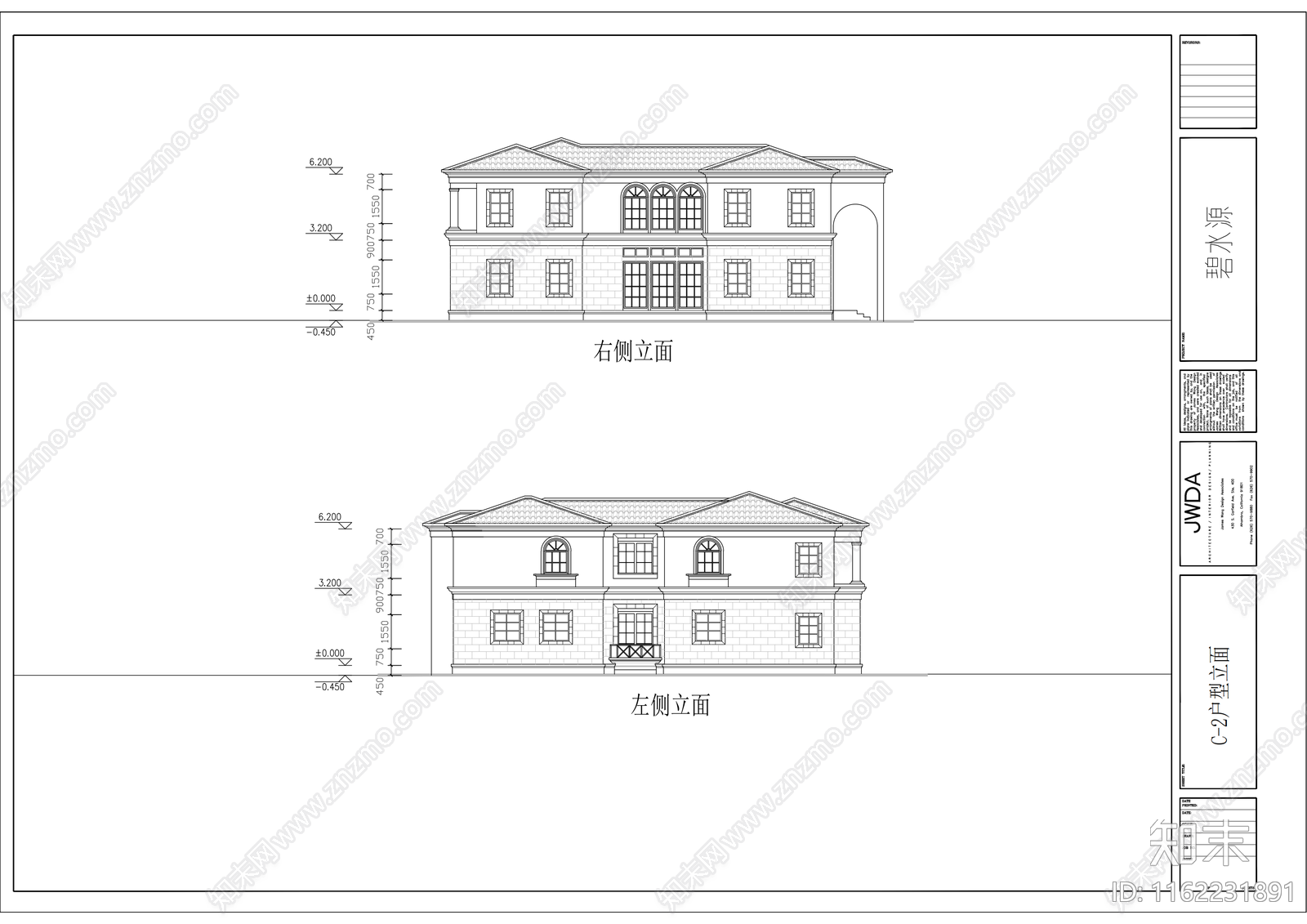 二层别cad施工图下载【ID:1162231891】