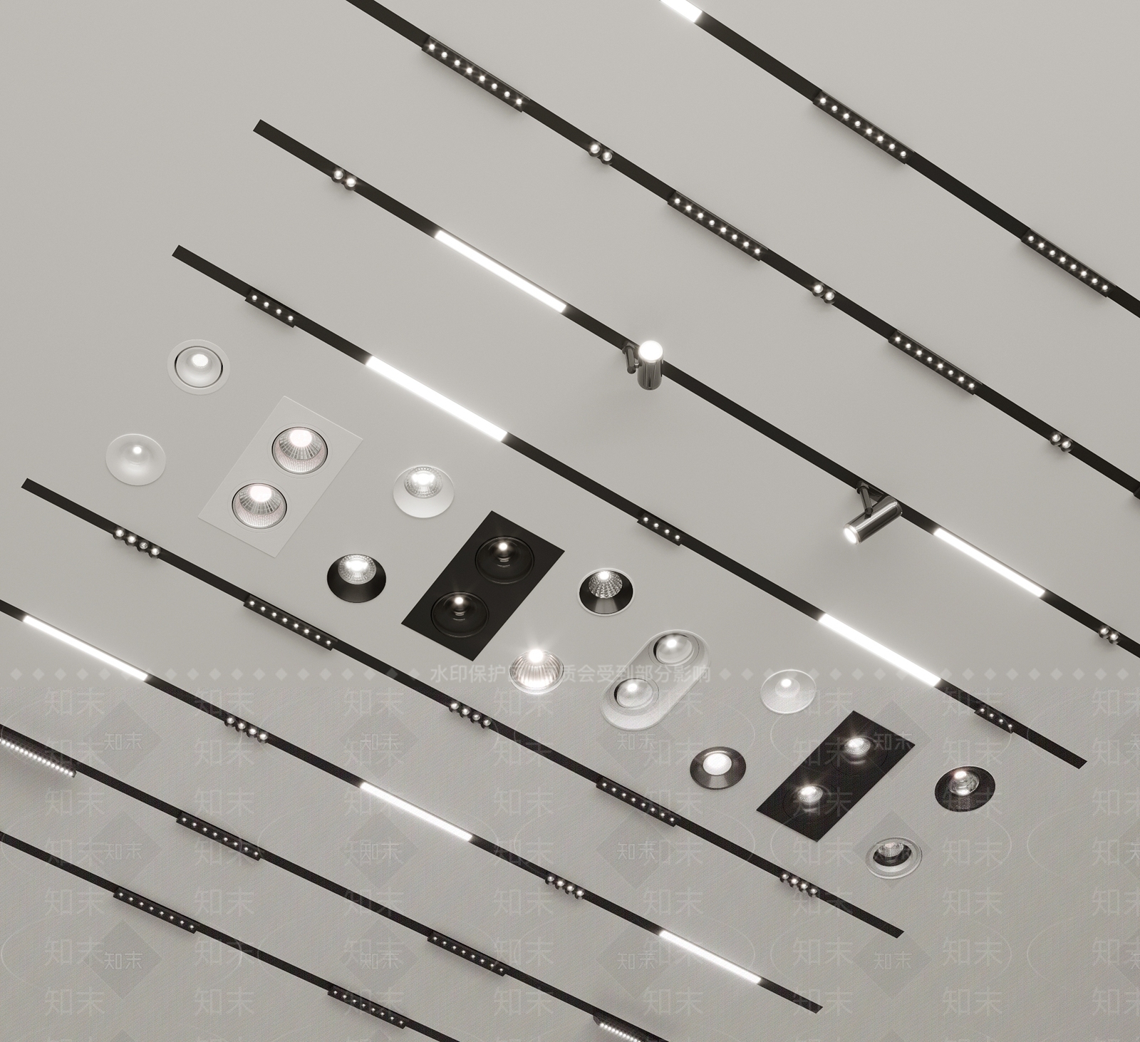 灯具组合3D模型下载【ID:1162966328】