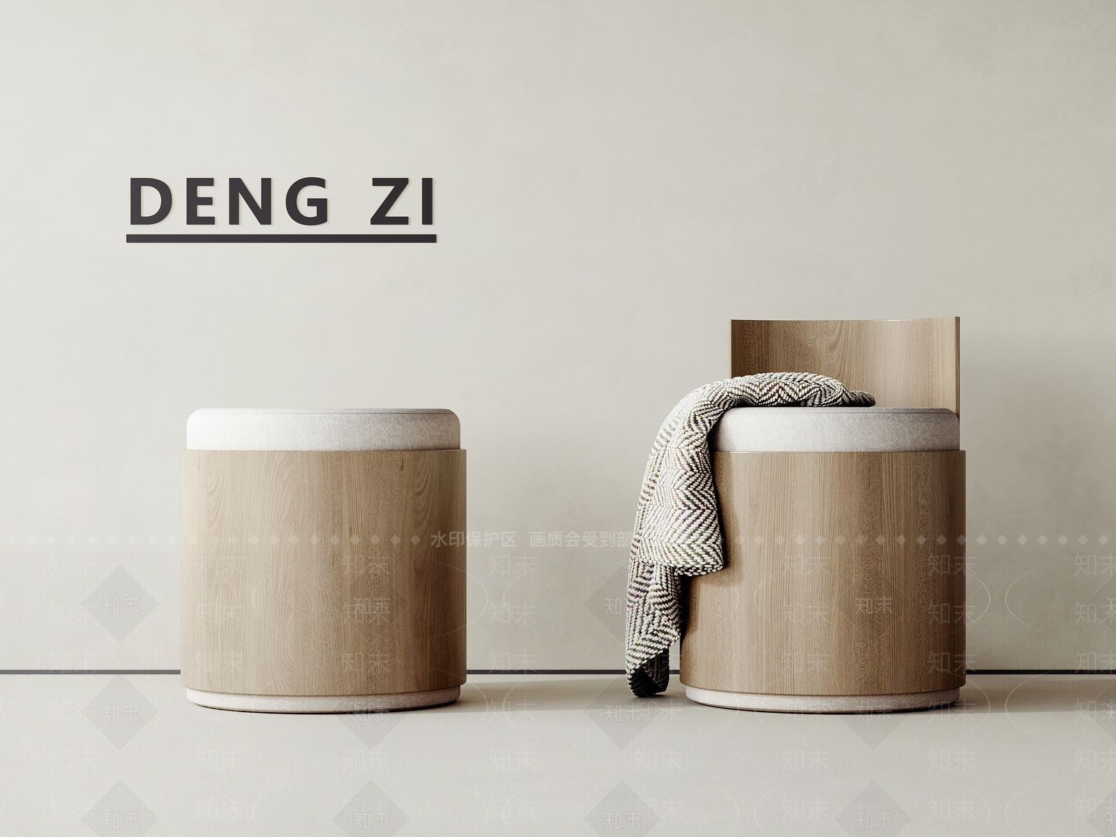 现代凳子3D模型下载【ID:1162245538】