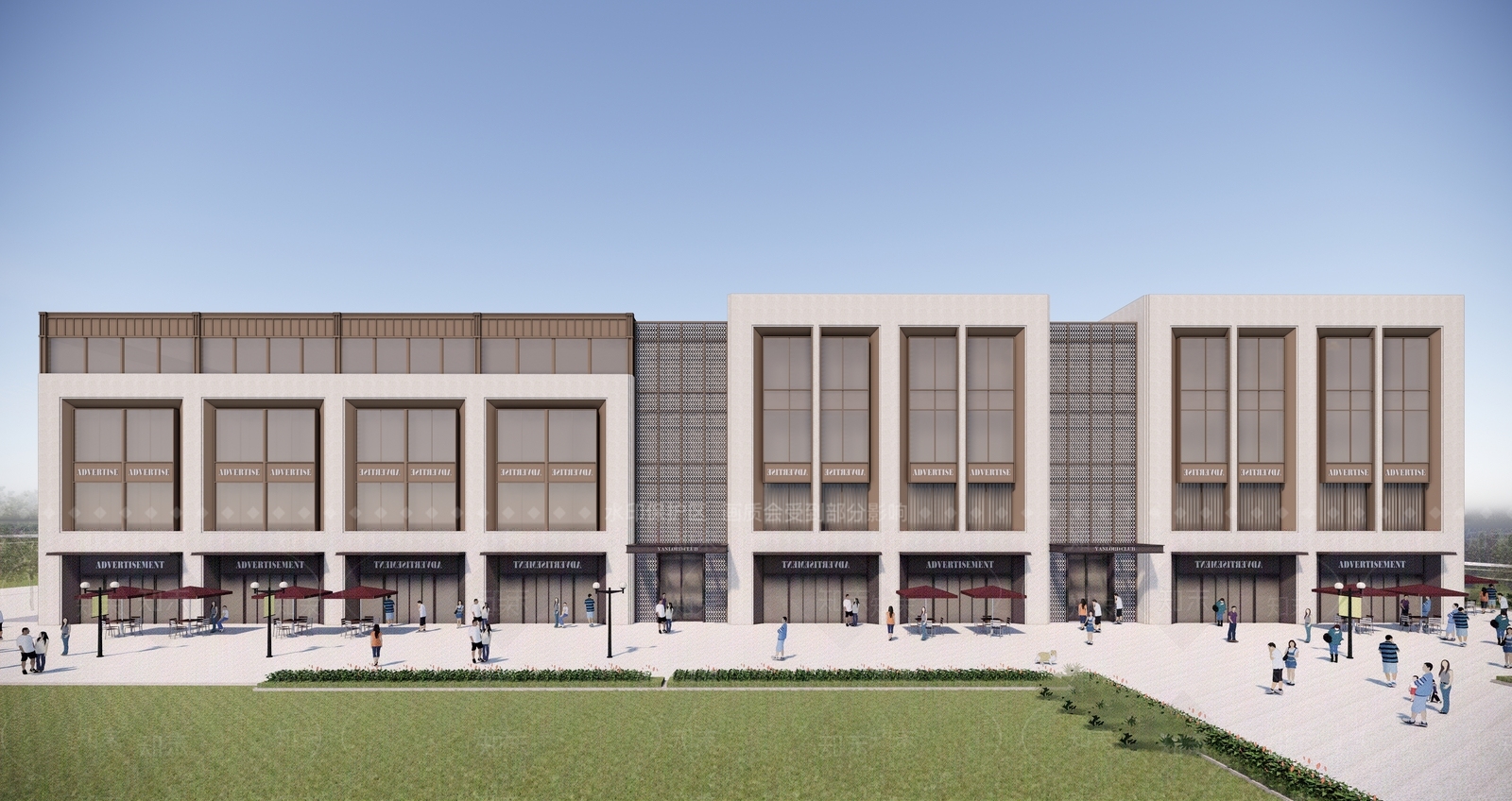 仁恒现代典雅风格4层沿街商业SU模型下载【ID:1162252447】