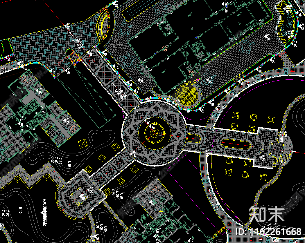 简欧小区大区景观规划设计总平面图施工图下载【ID:1162261668】