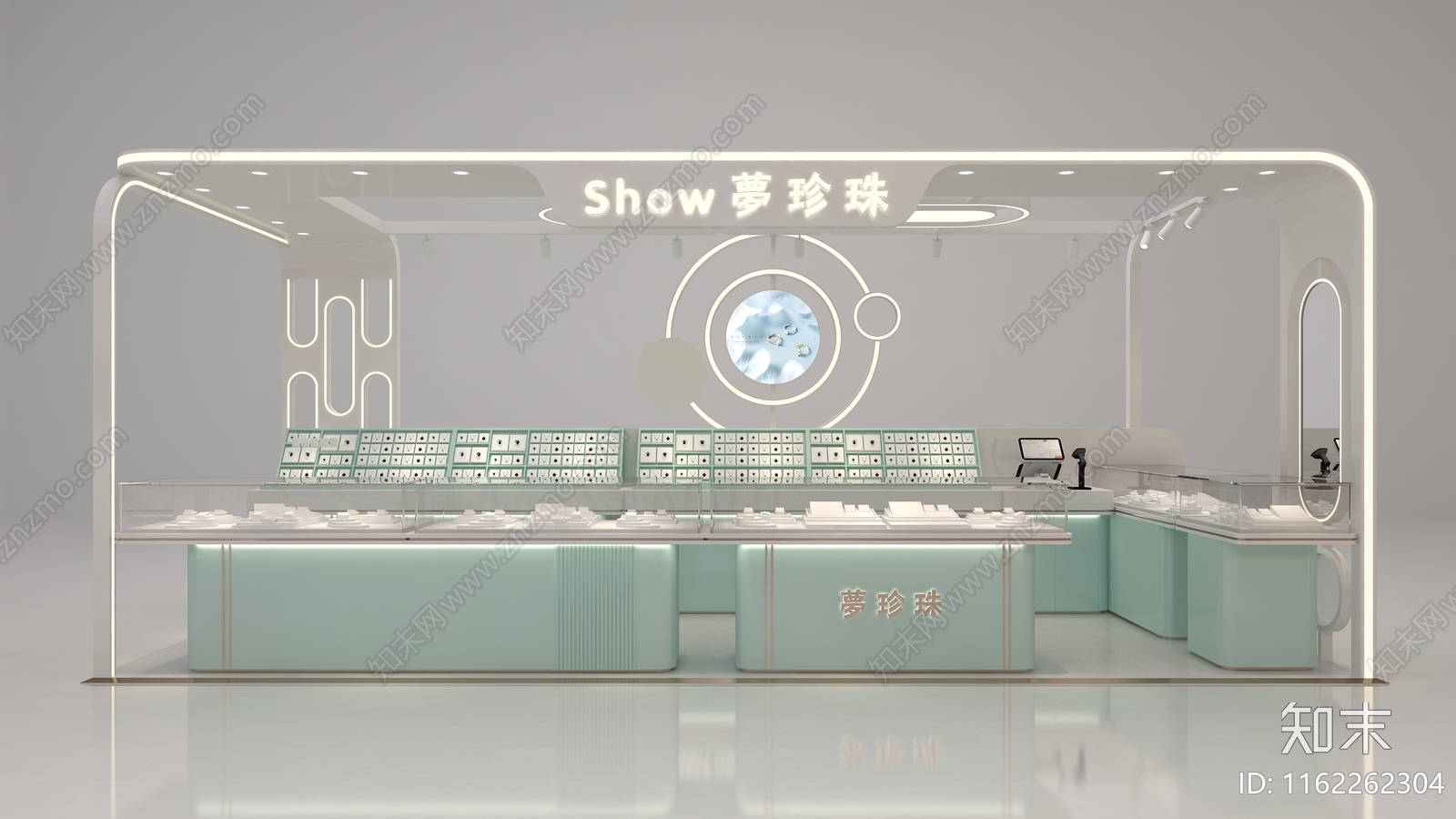 现代珠宝首饰店3D模型下载【ID:1162262304】