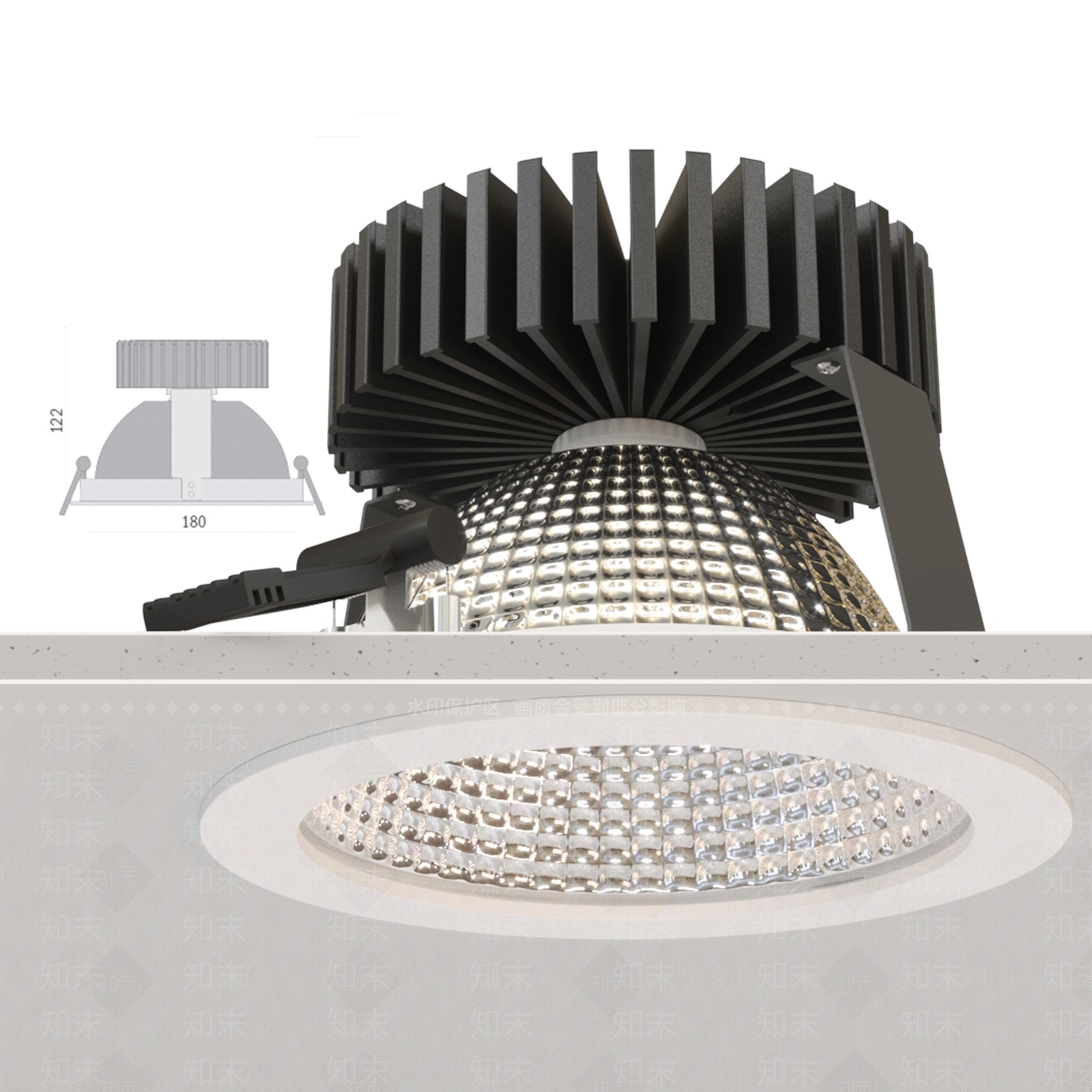 现代筒灯3D模型下载【ID:1162267821】