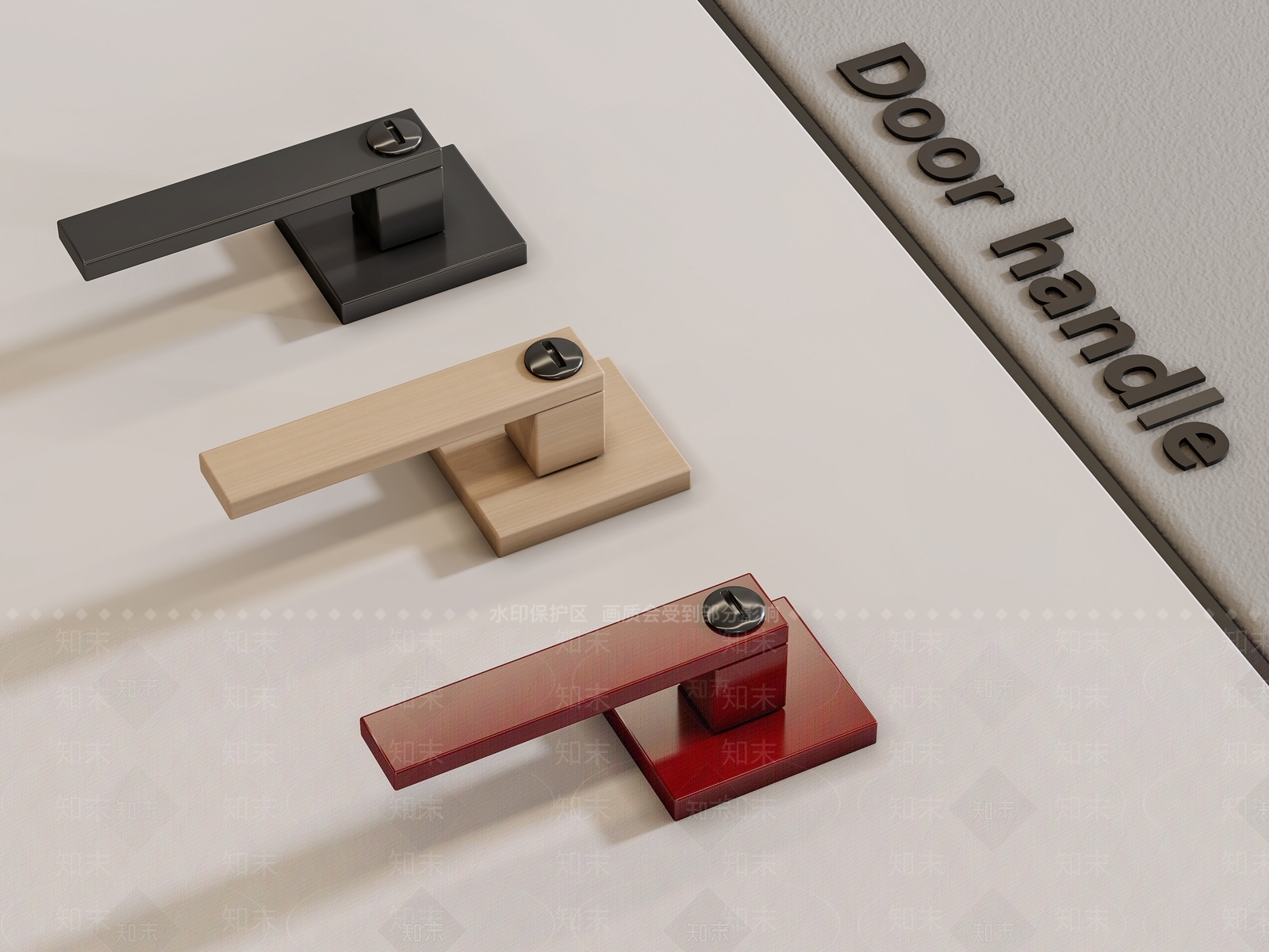 现代门把手SU模型下载【ID:1162267913】