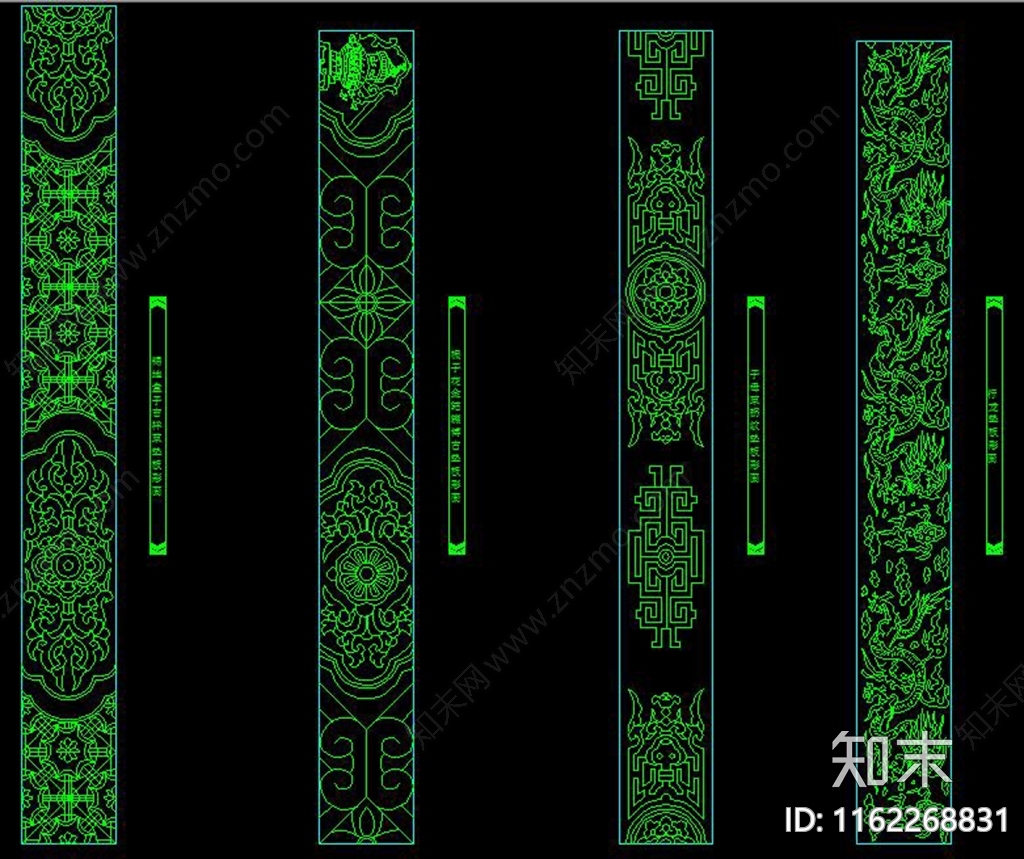 中式屏风隔断明清家具新中式隔断大样图家居cad施工图下载【ID:1162268831】