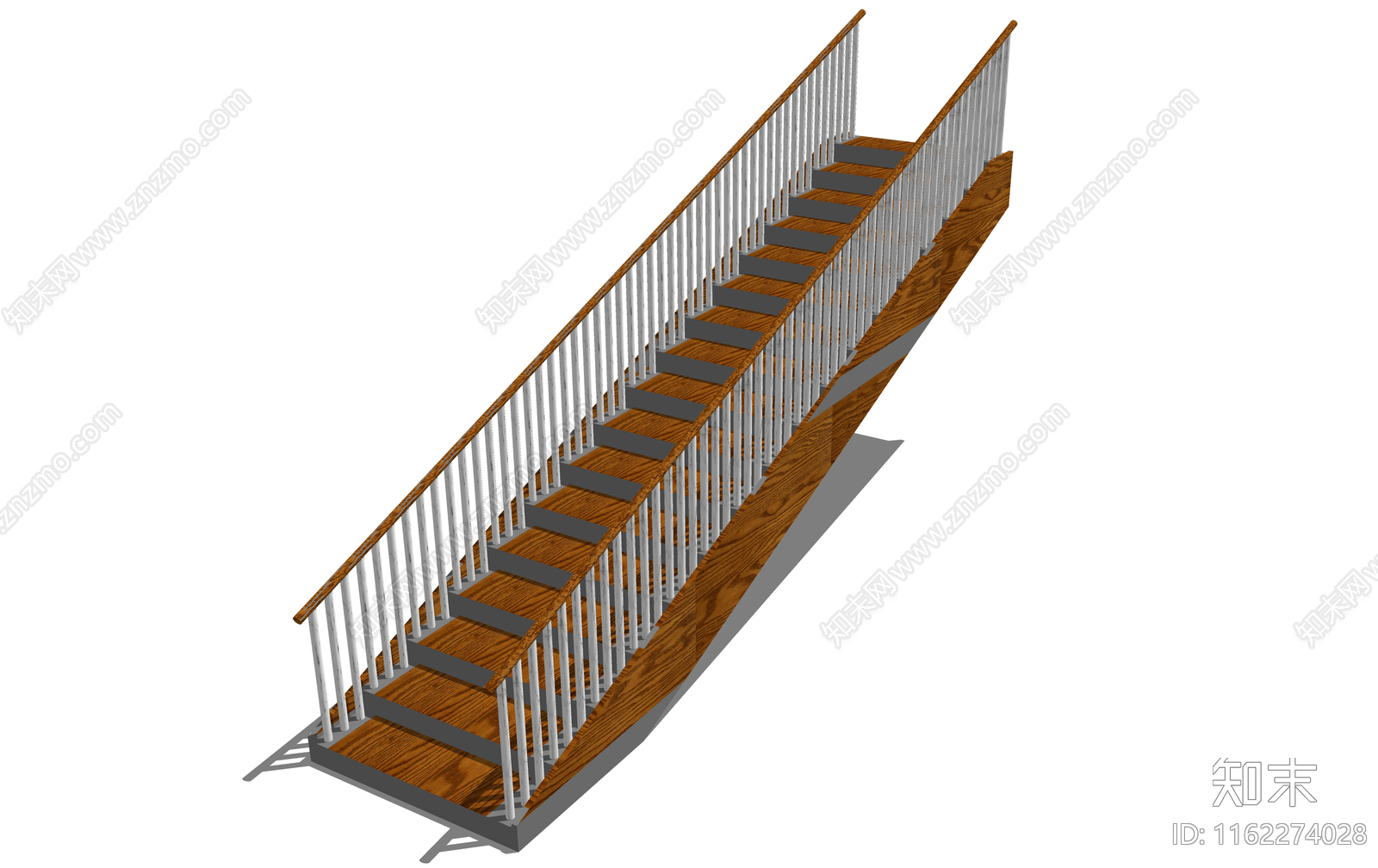 现代扶手楼梯SU模型下载【ID:1162274028】