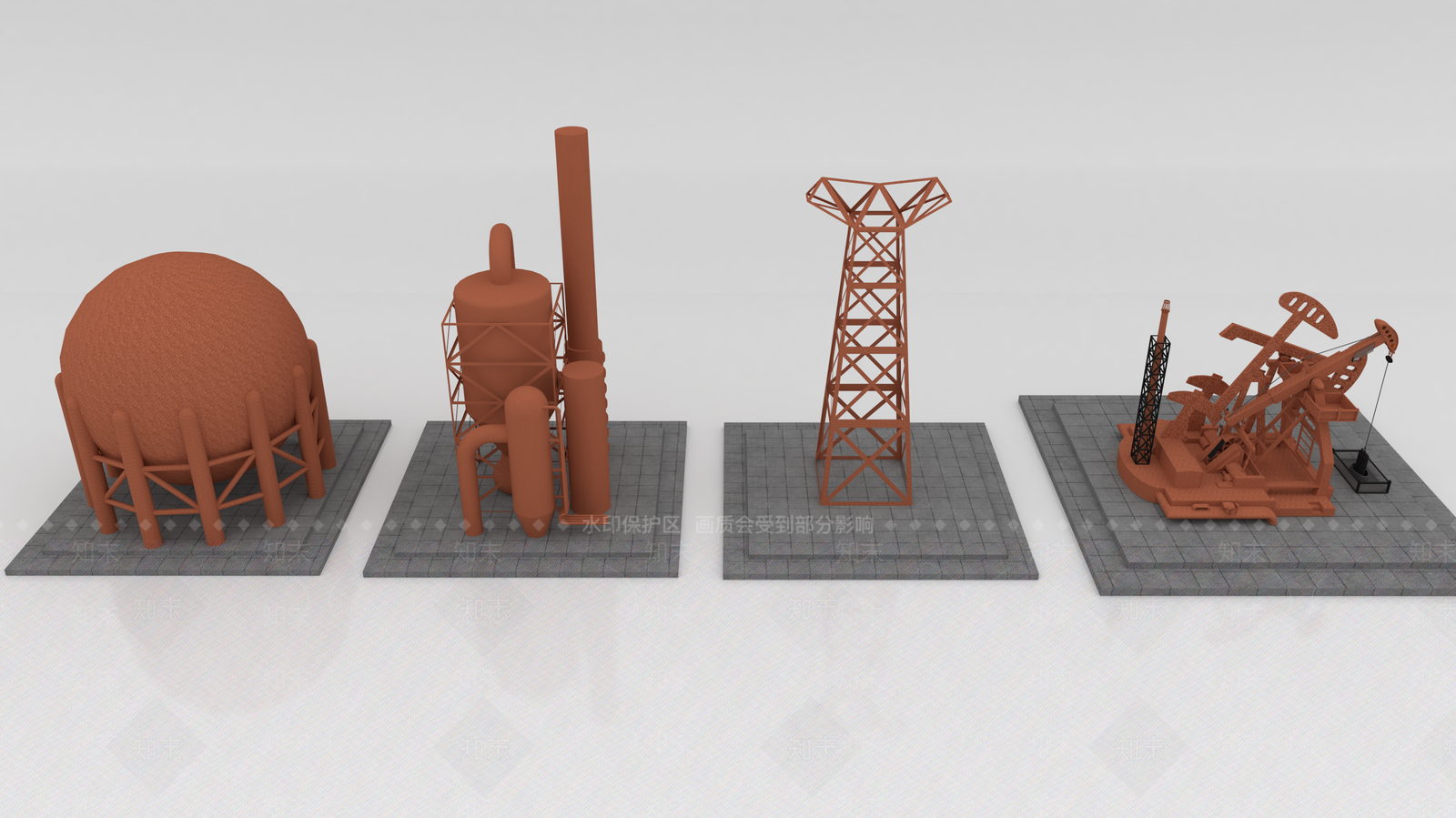 工业制造设施小品SU模型下载【ID:1162275926】