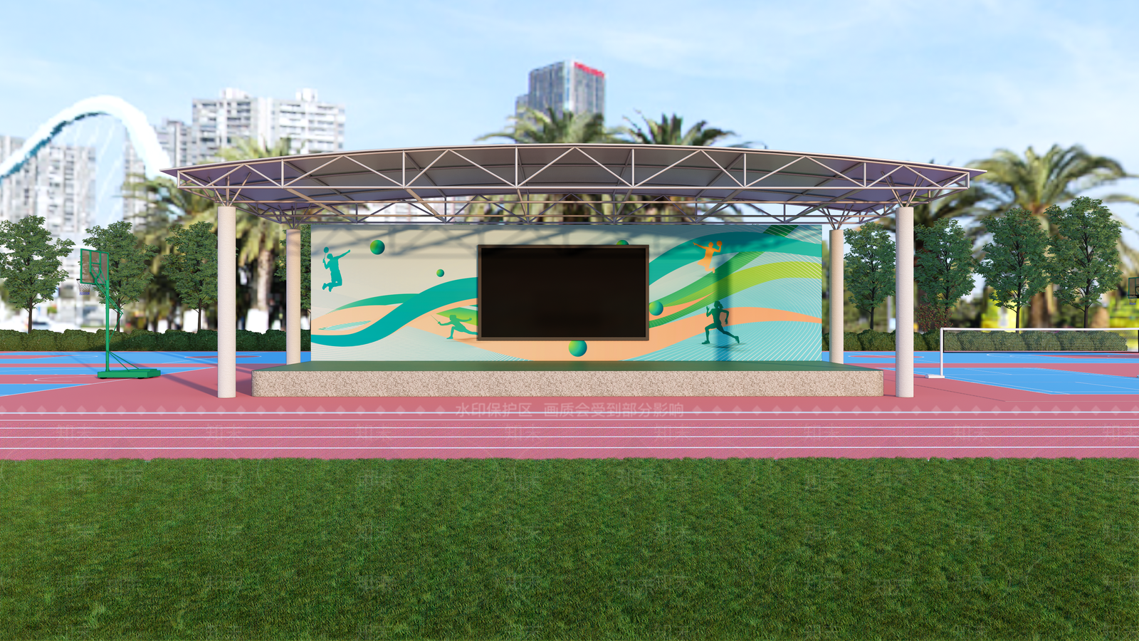 现代主席台SU模型下载【ID:1162280061】